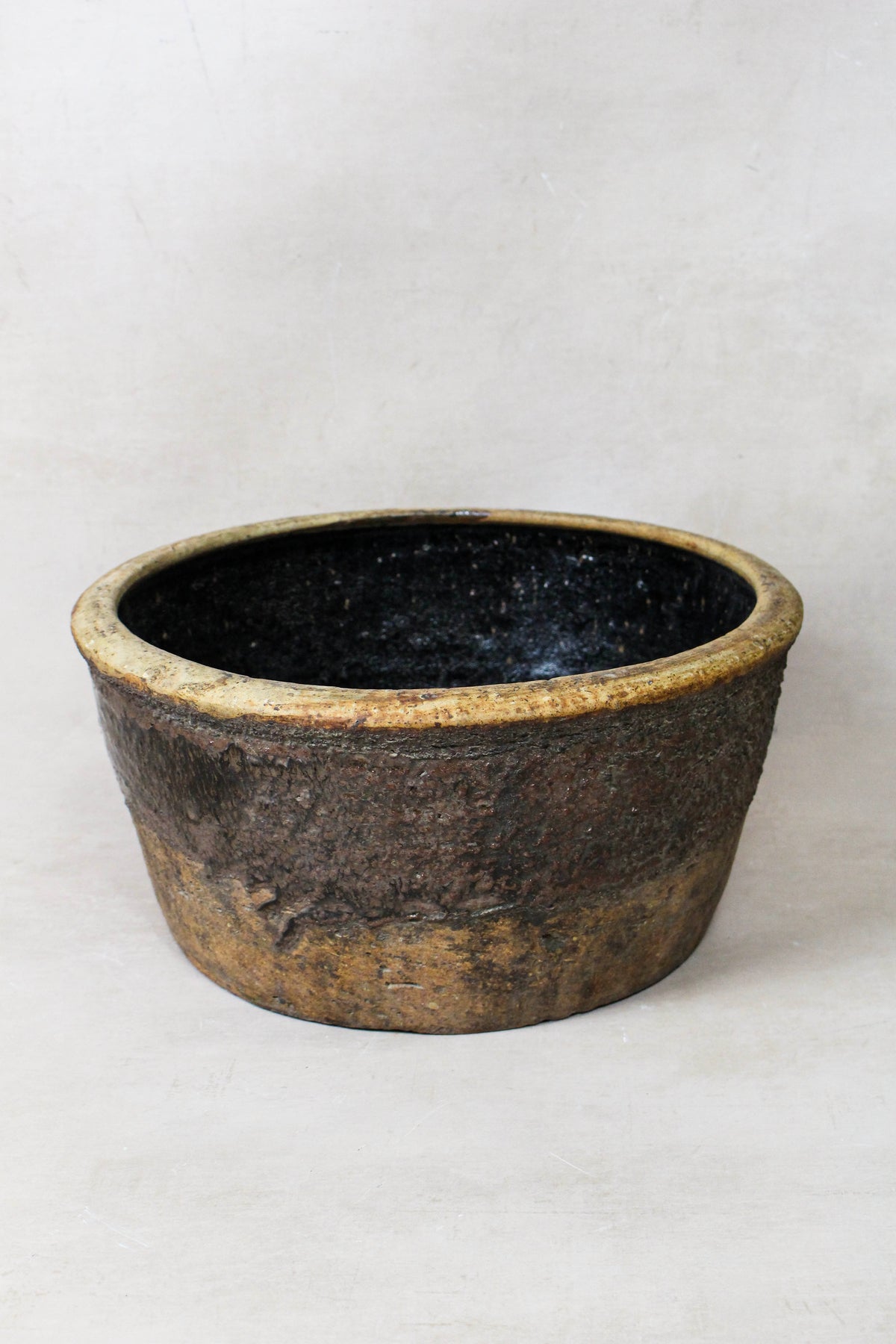 Wabi Sabi Antique Dark Glazed Terracotta Bowl Small- 188.3