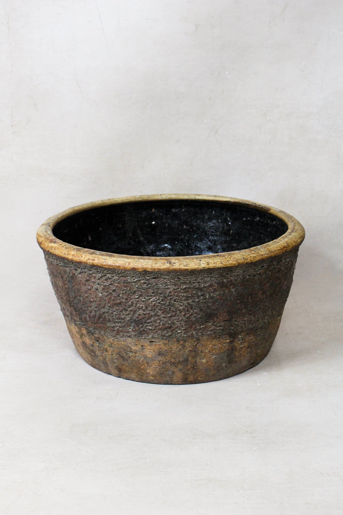 Wabi Sabi Antique Dark Glazed Terracotta Bowl Small- 188.3