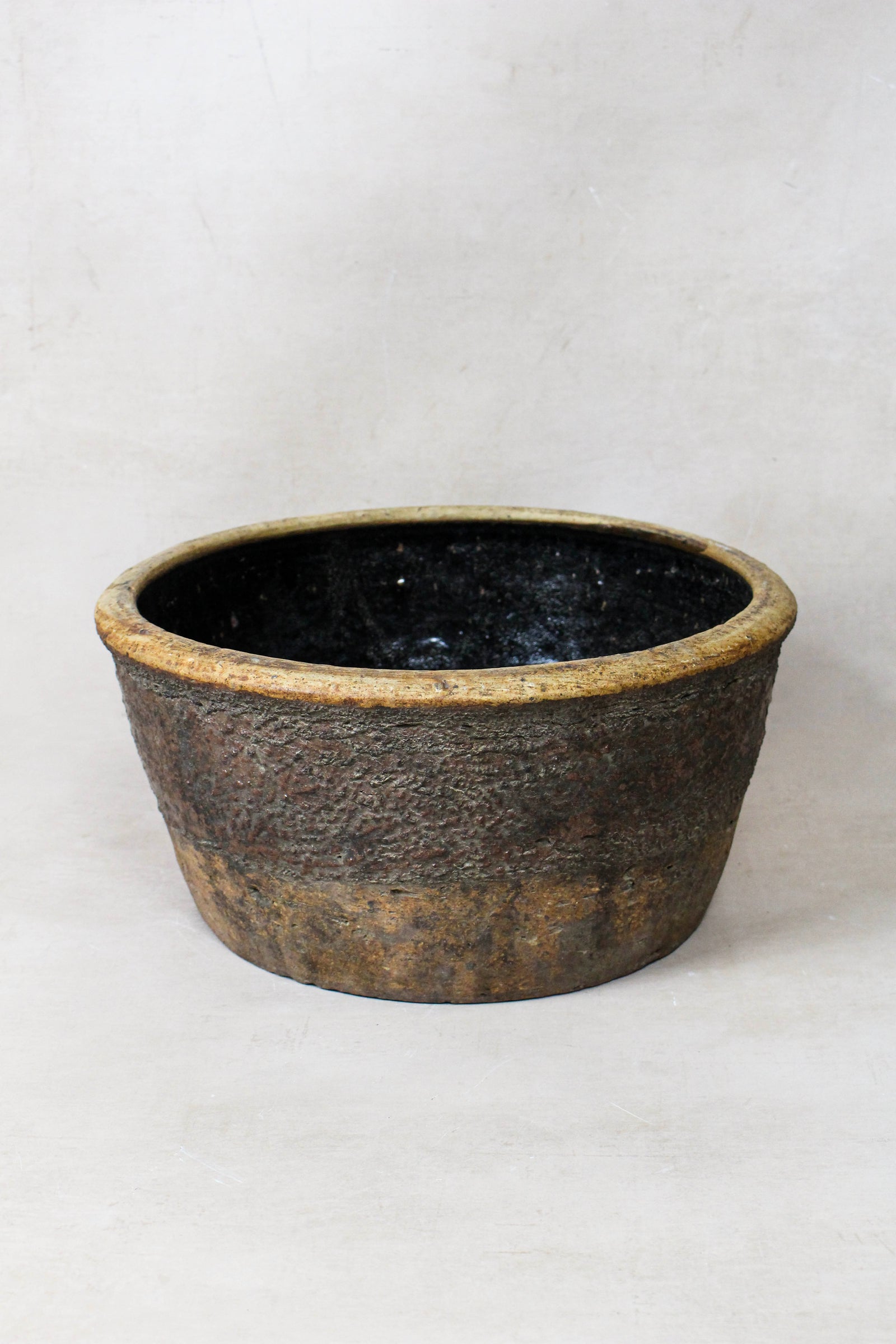 Wabi Sabi Antique Dark Glazed Terracotta Bowl Small- 188.3