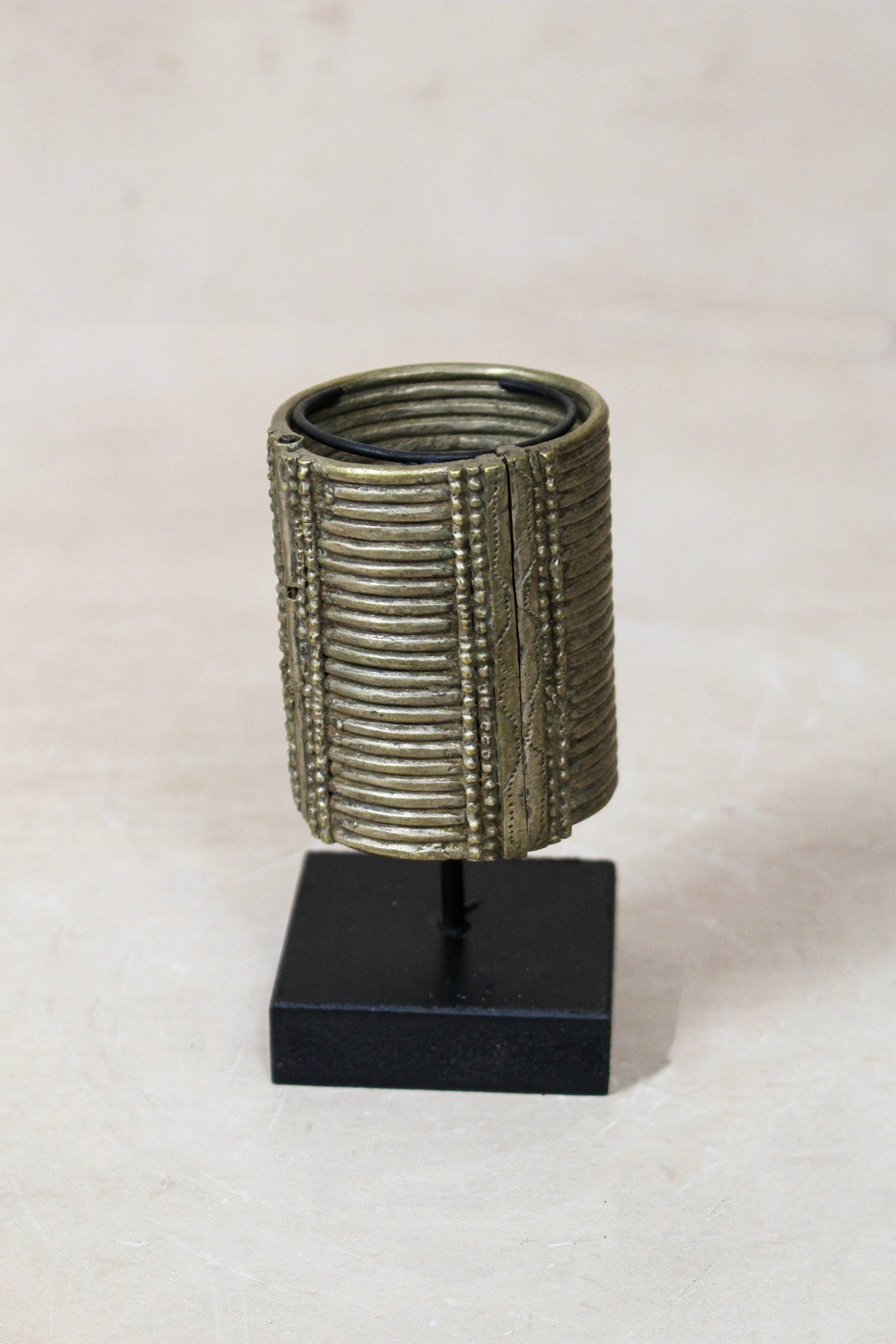 Antique Ethiopian Cast Silver-Toned Bracelet (Dure) - 58.1