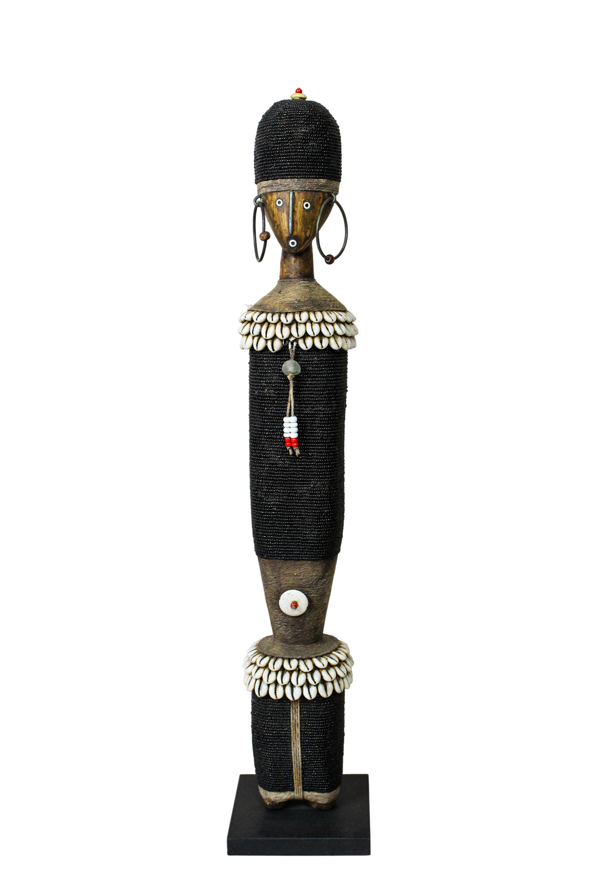Black Namji beaded doll — another view