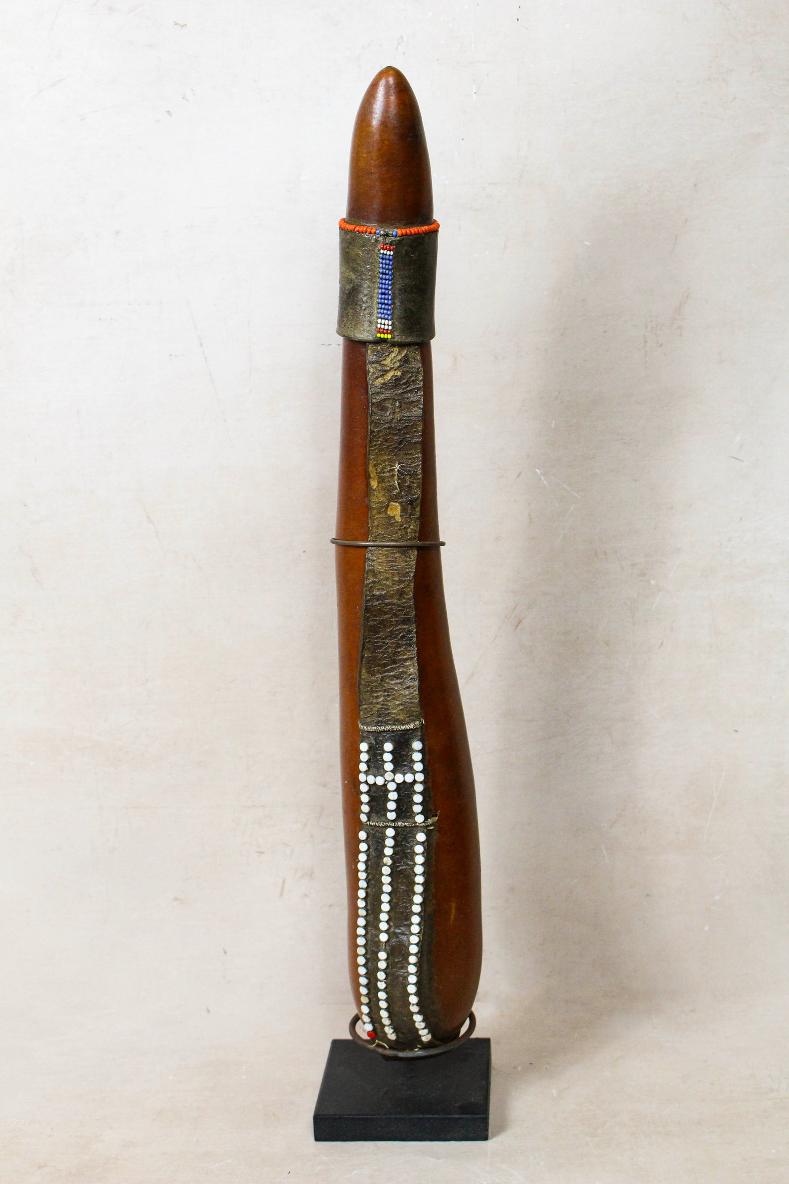 Vintage Beaded Maasai Calabash - Kenya - 52.5