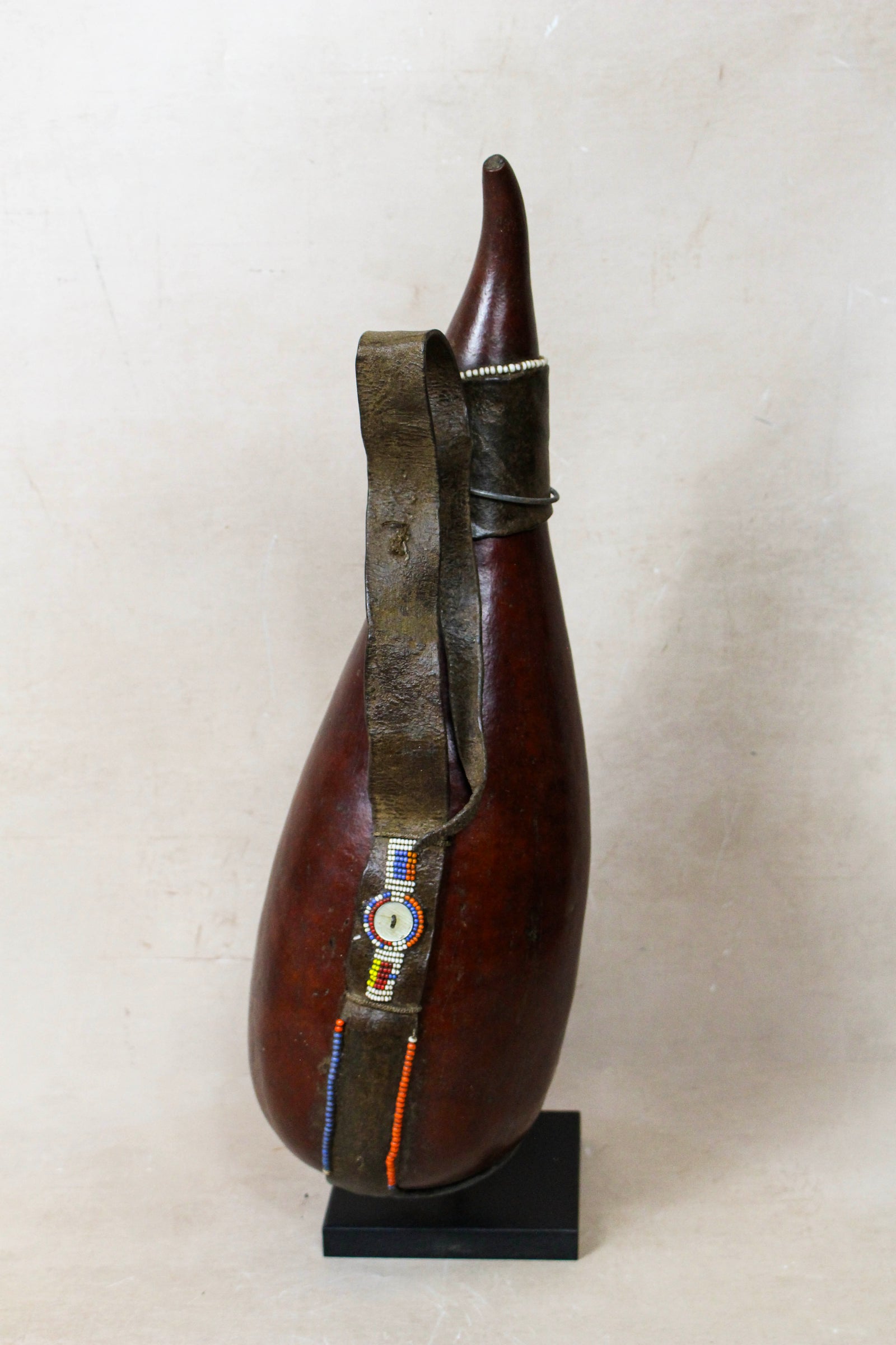 Vintage Beaded Maasai Calabash - Kenya - 52.6