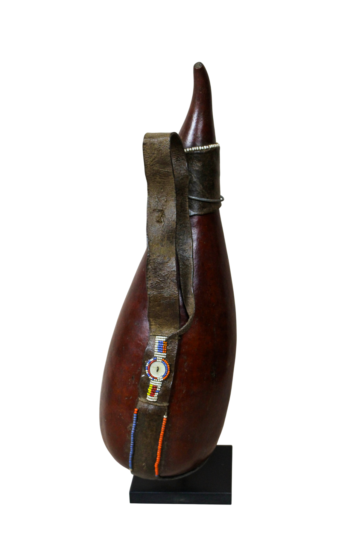 Vintage Beaded Maasai Calabash - Kenya - 52.6