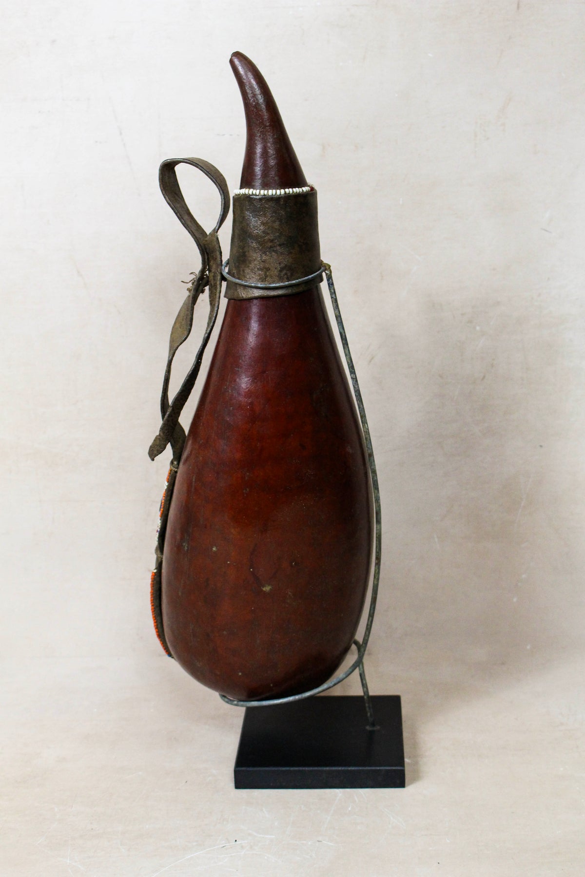Vintage Beaded Maasai Calabash - Kenya - 52.6