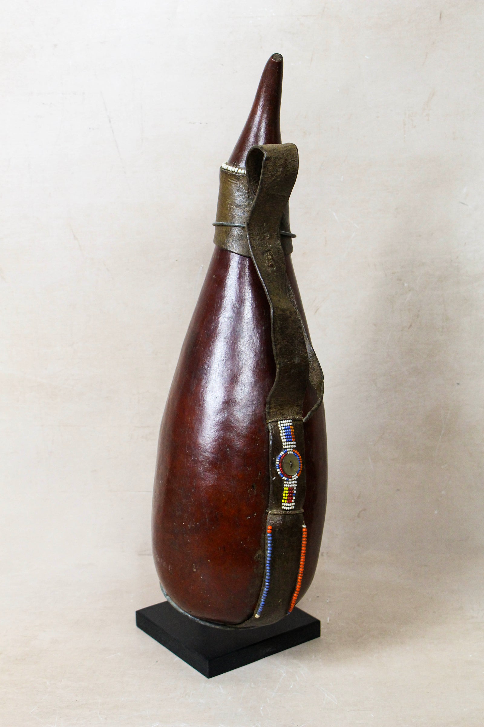 Vintage Beaded Maasai Calabash - Kenya - 52.6