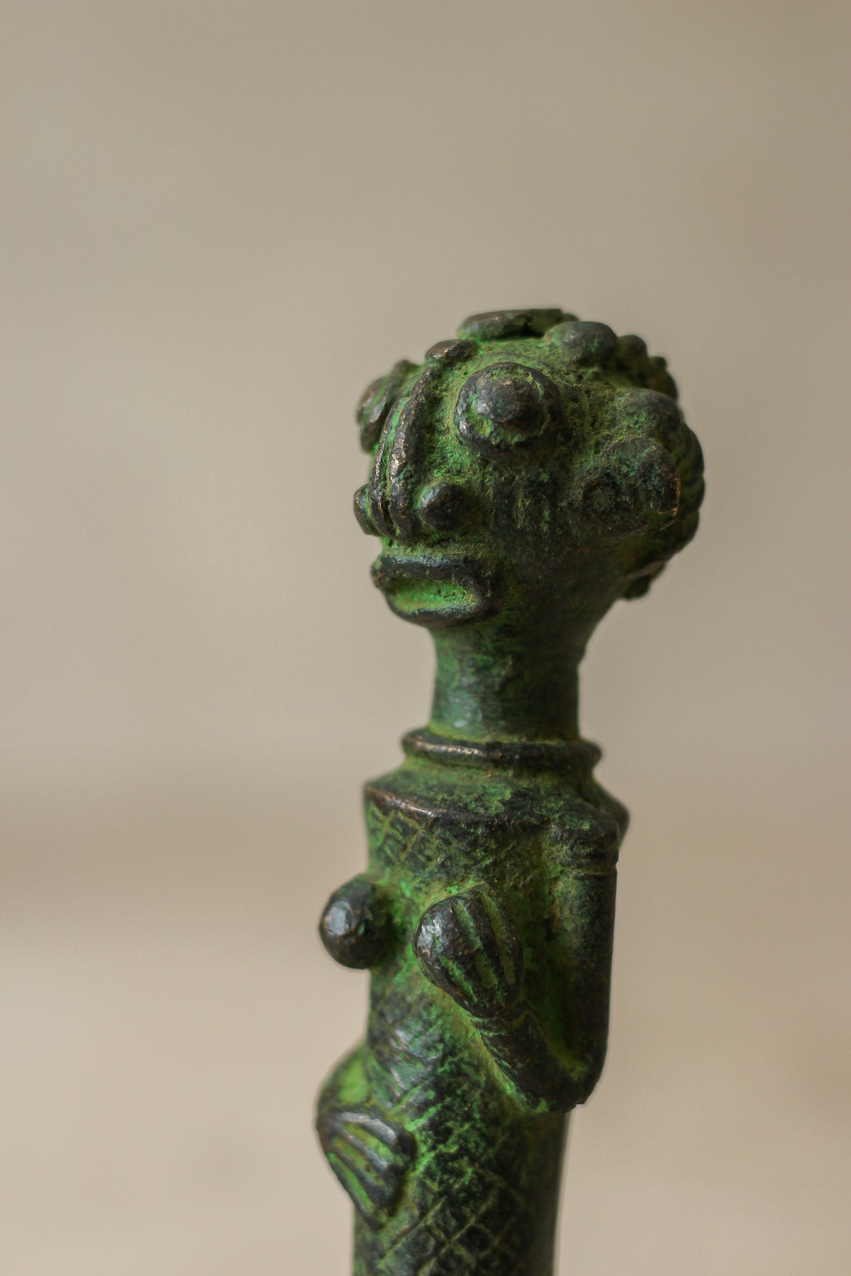 Benin Bronze Statue - 79.7