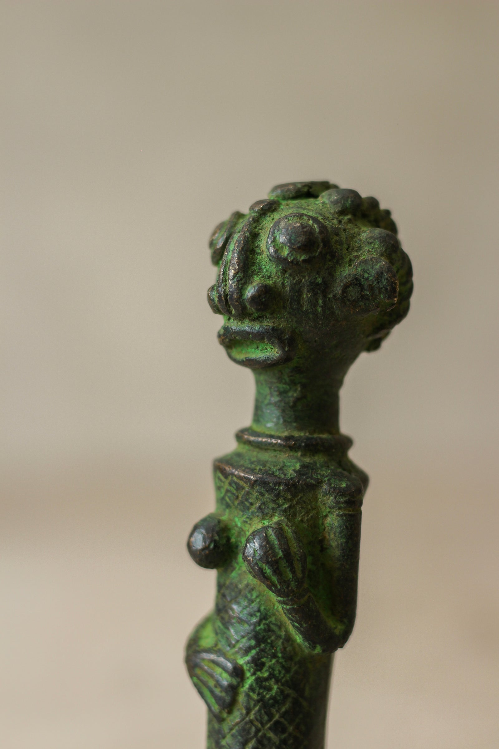 Benin Bronze Statue - 79.7