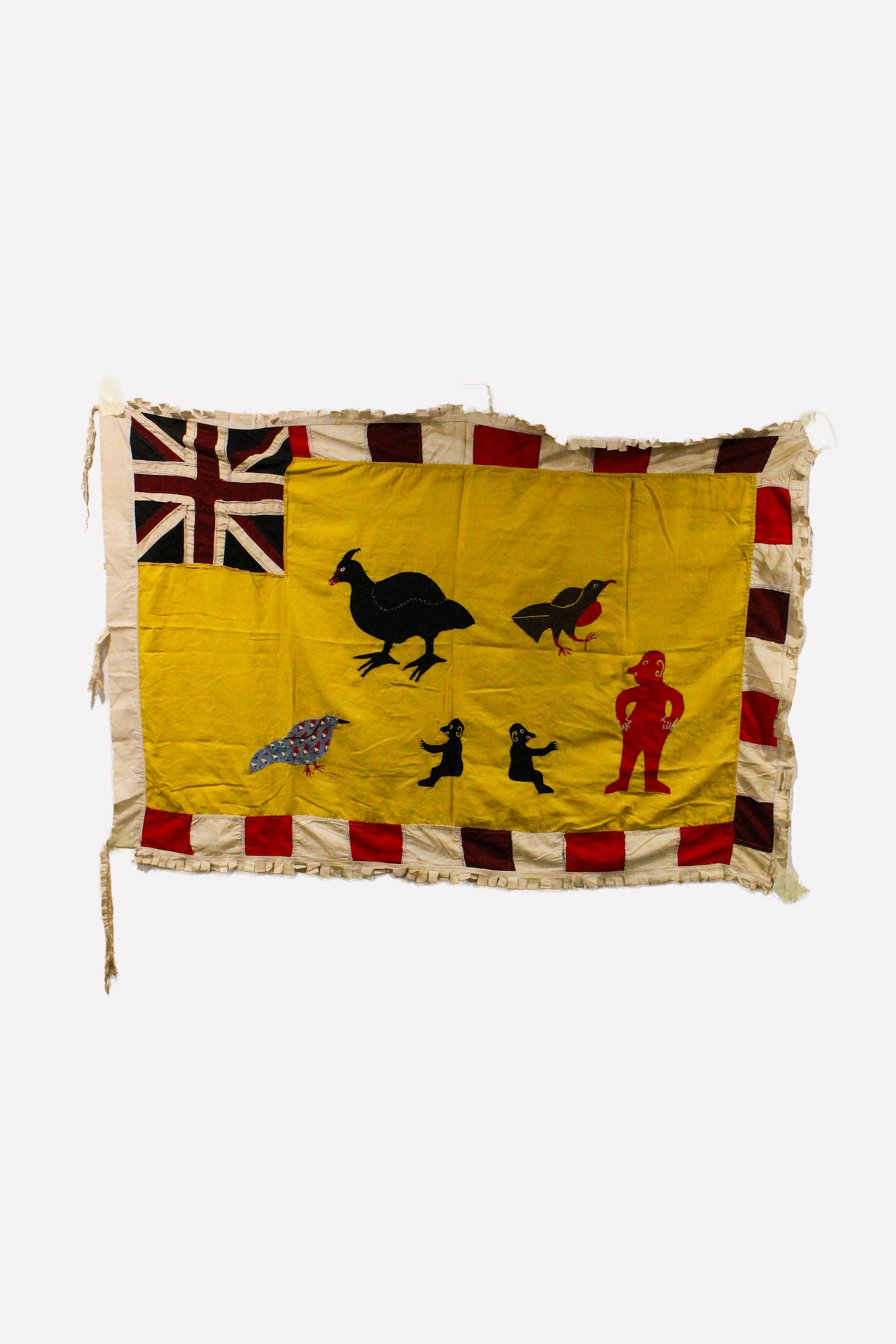 Handmade Asafo Fante flag from Ghana (24) — appliqué textile folk art wall hanging