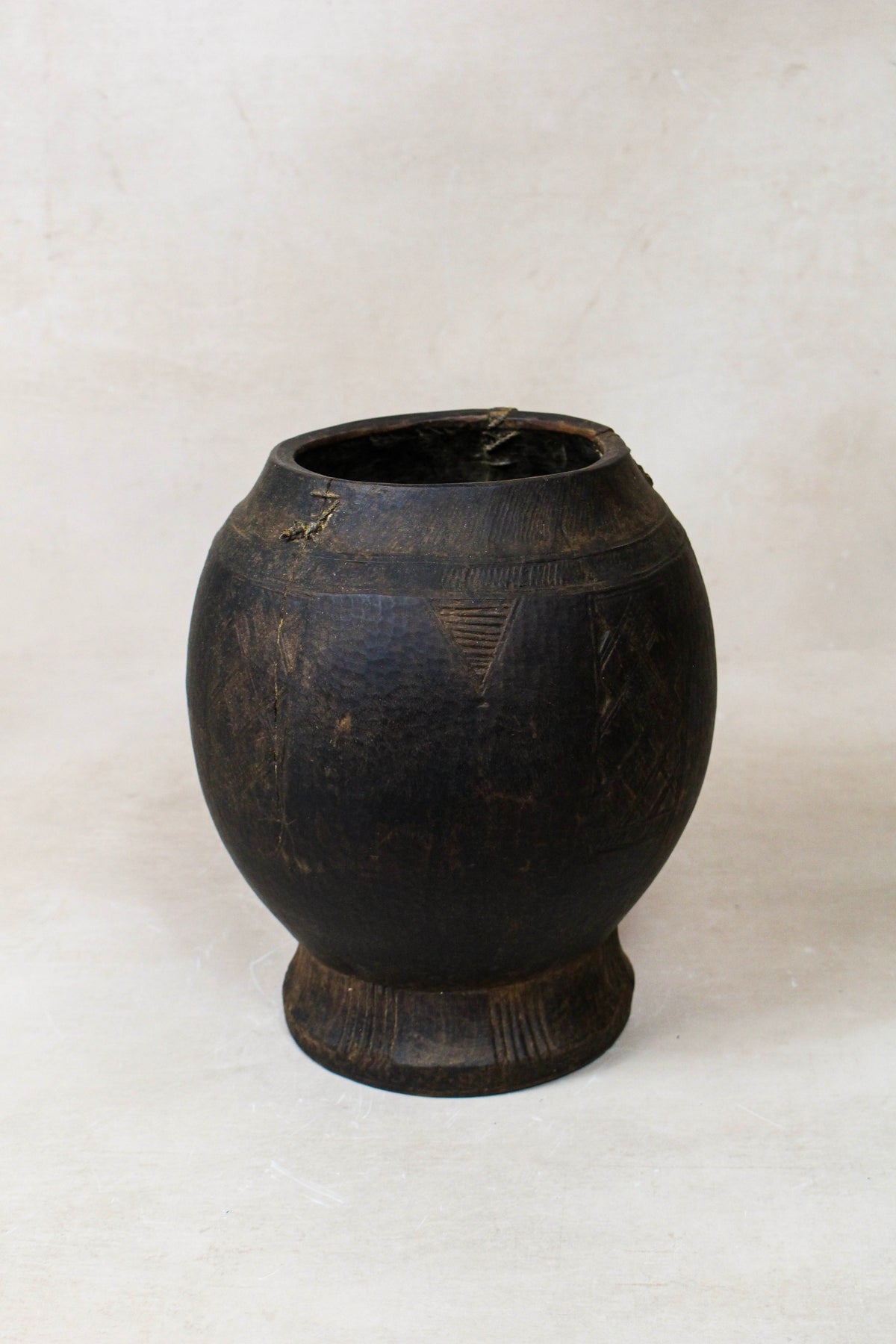 Antique "Stitched" Ethiopian Milk Pot - 17.2