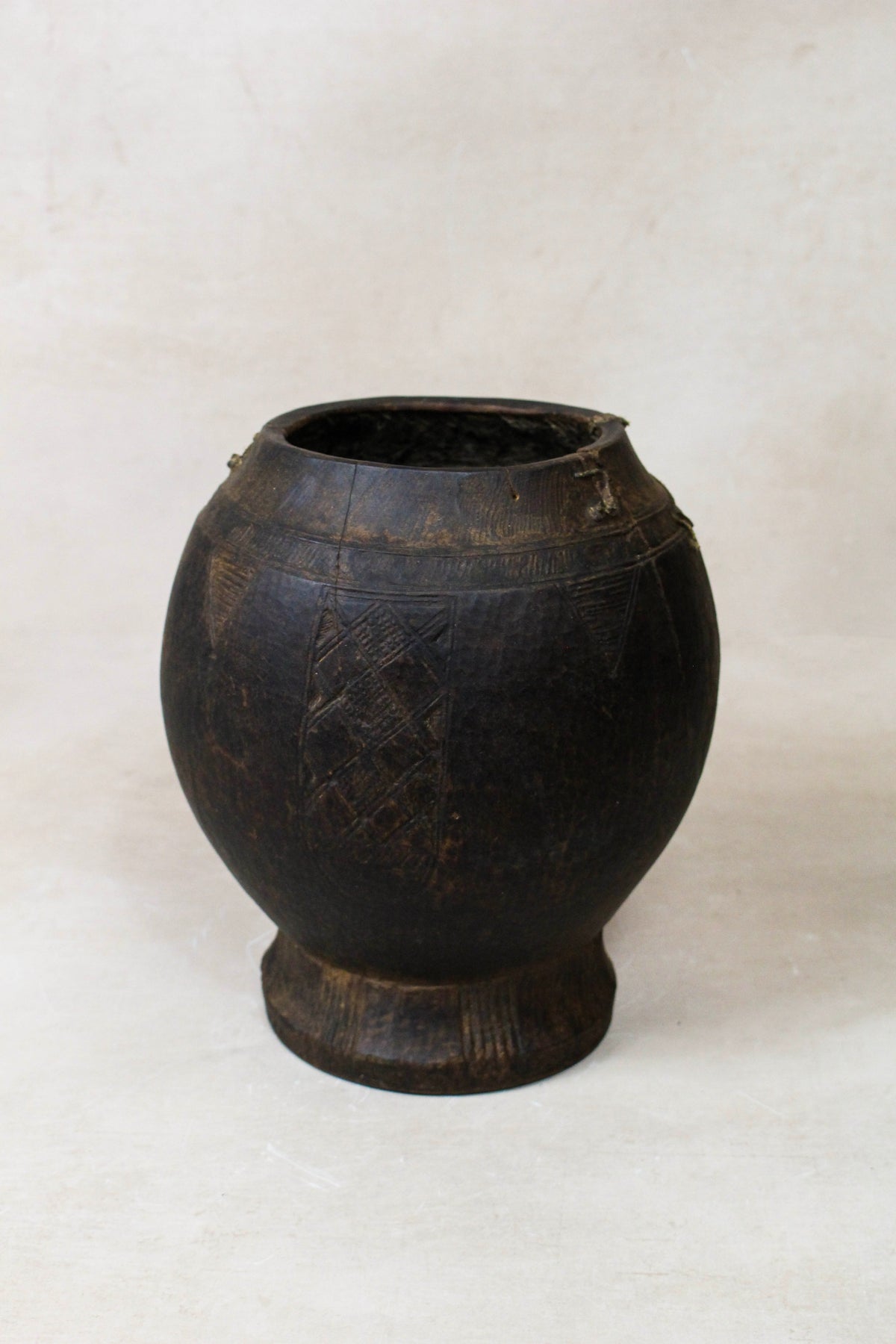 Antique "Stitched" Ethiopian Milk Pot - 17.2