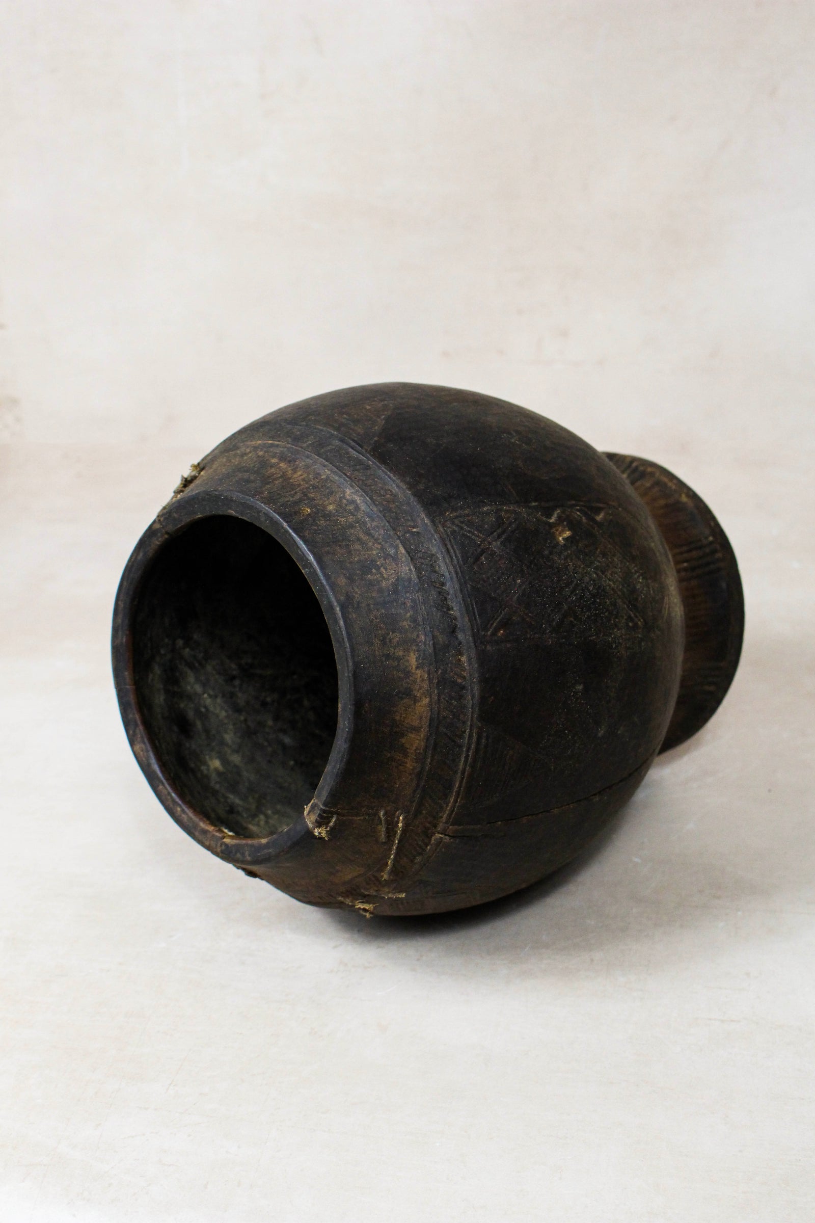Antique "Stitched" Ethiopian Milk Pot - 17.2