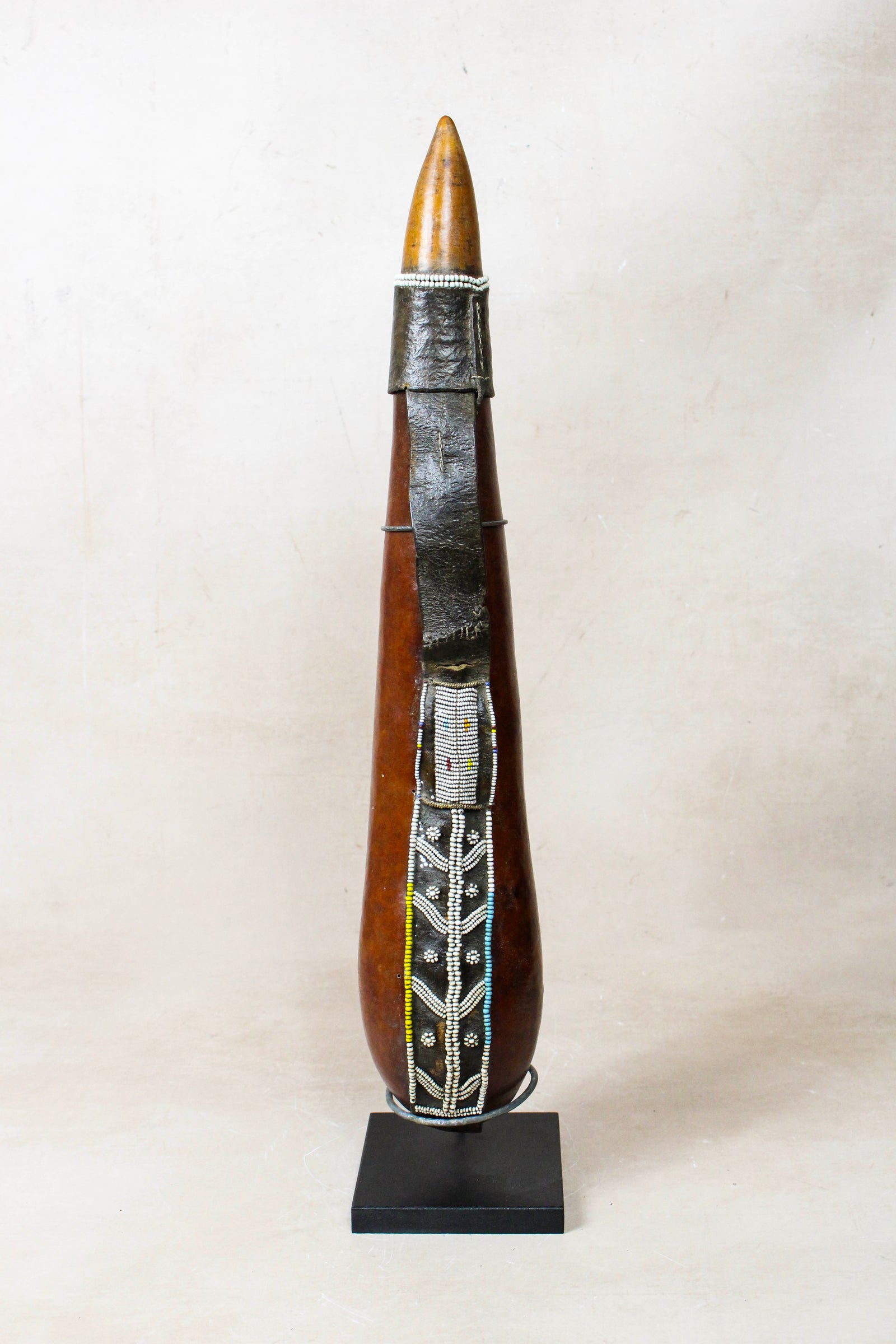 Vintage Beaded Maasai Calabash - Kenya - 52.7