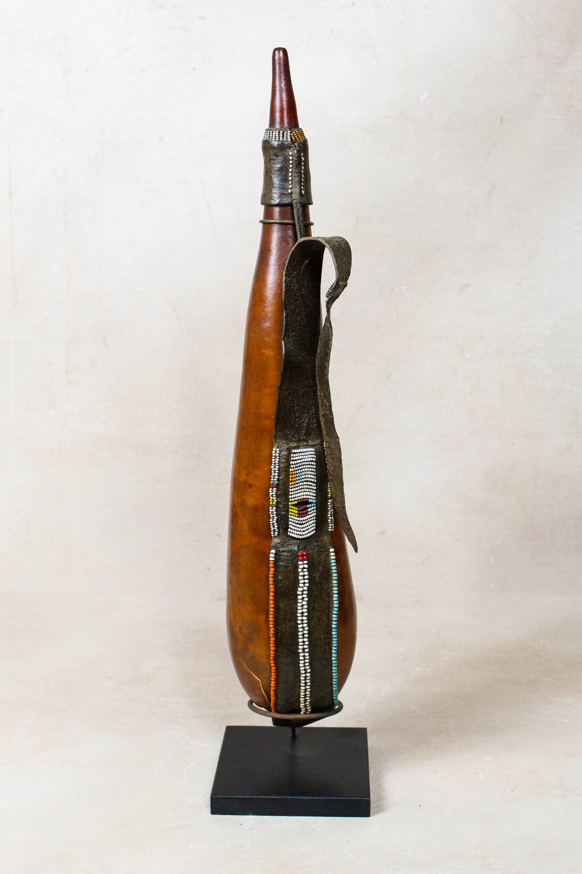 Vintage Beaded Maasai Calabash - Kenya - 52.8