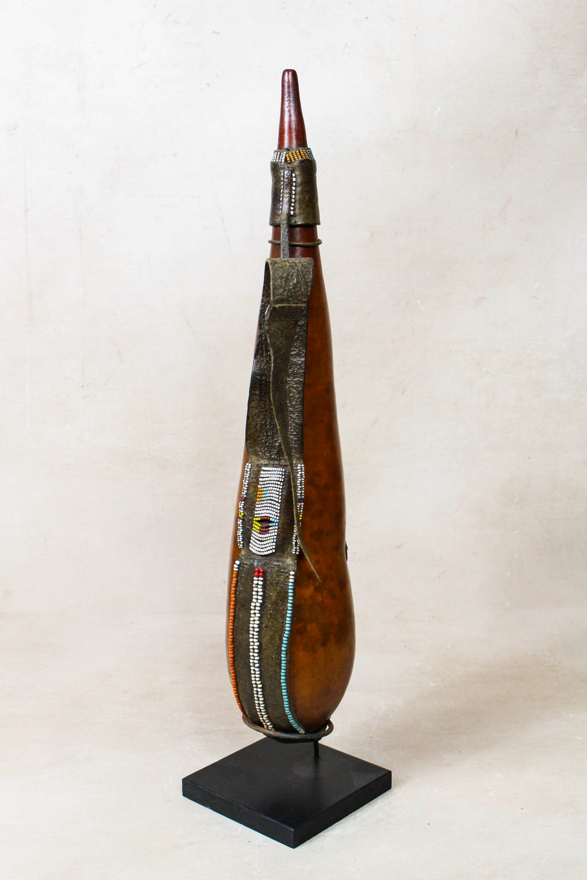 Vintage Beaded Maasai Calabash - Kenya - 52.8