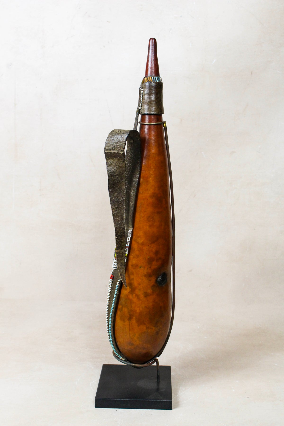 Vintage Beaded Maasai Calabash - Kenya - 52.8