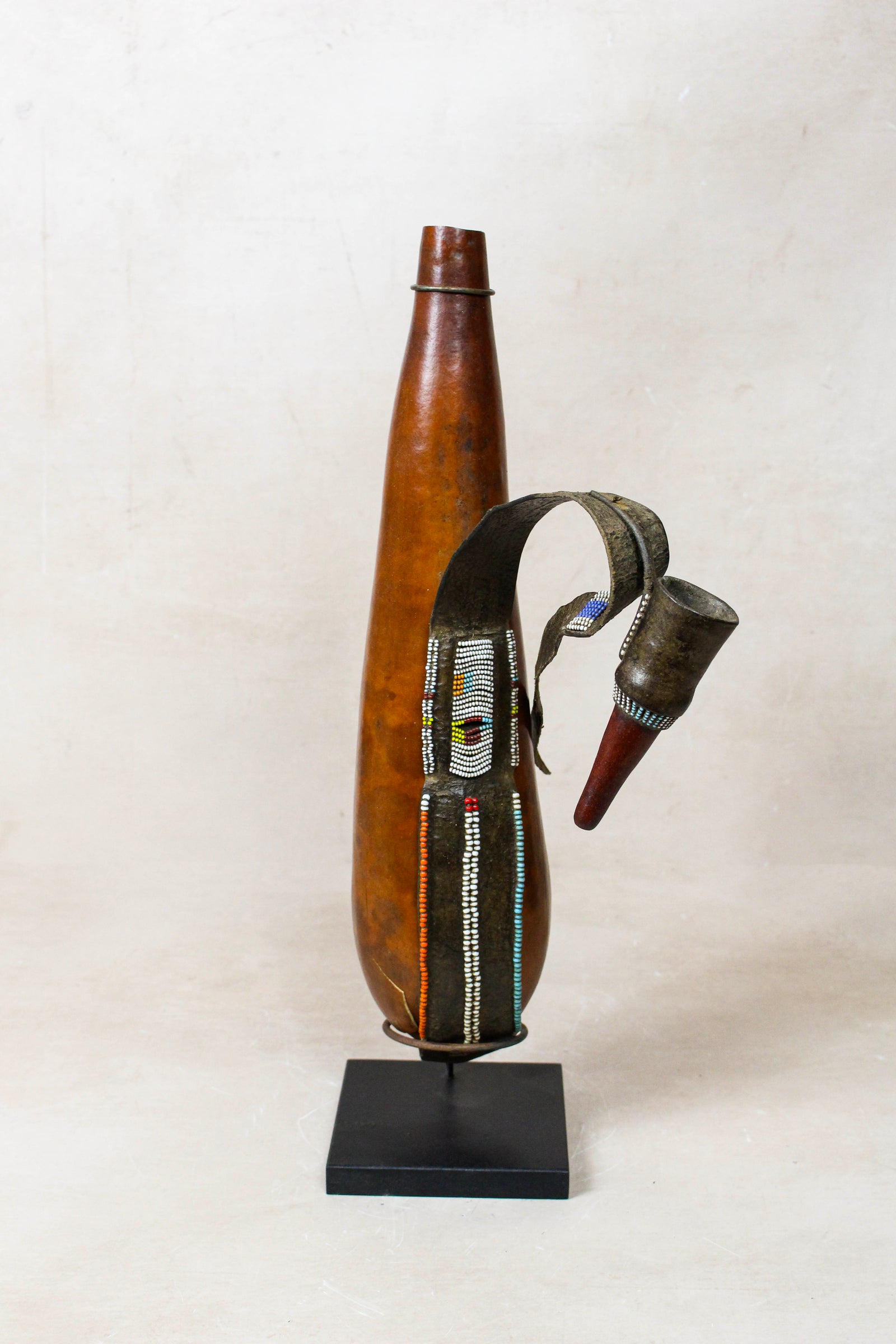 Vintage Beaded Maasai Calabash - Kenya - 52.8