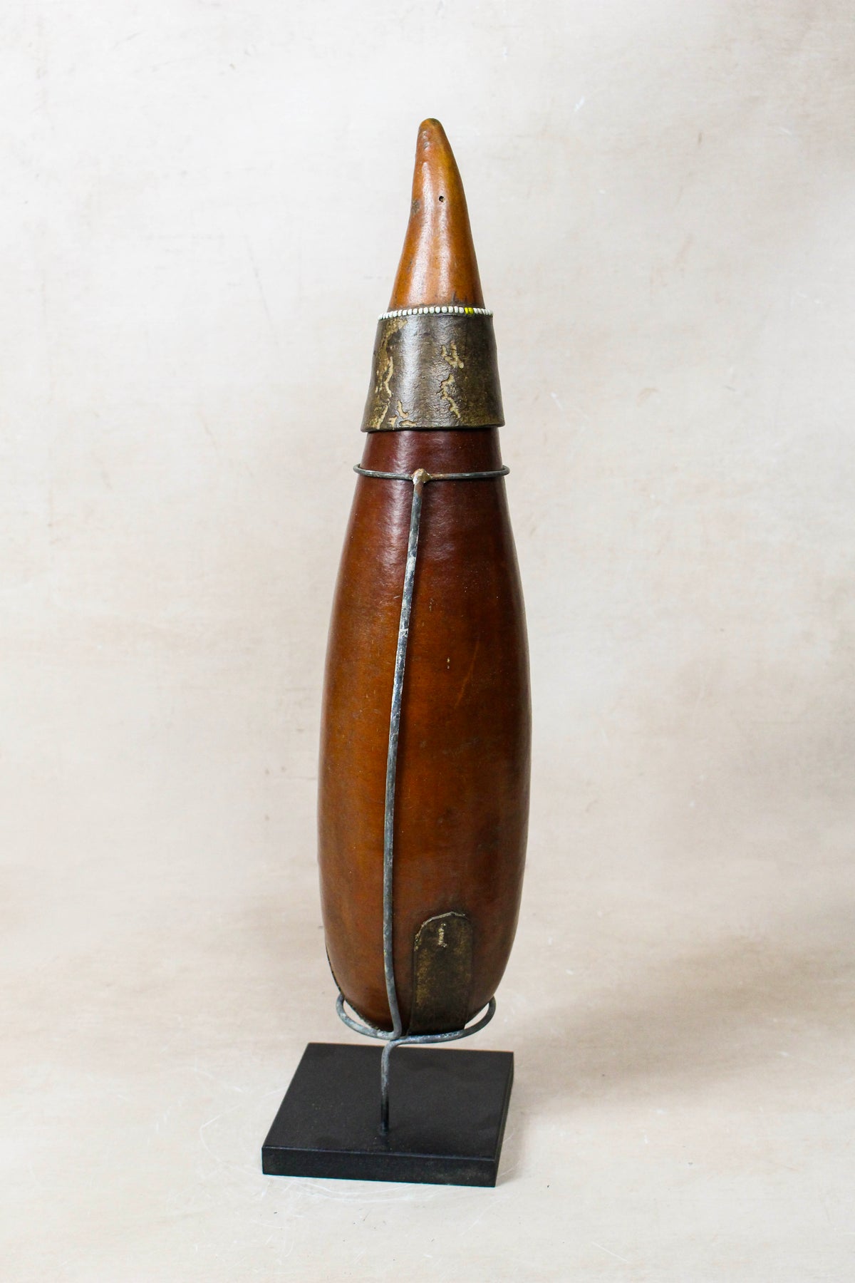 Vintage Beaded Maasai Calabash - Kenya - 52.9