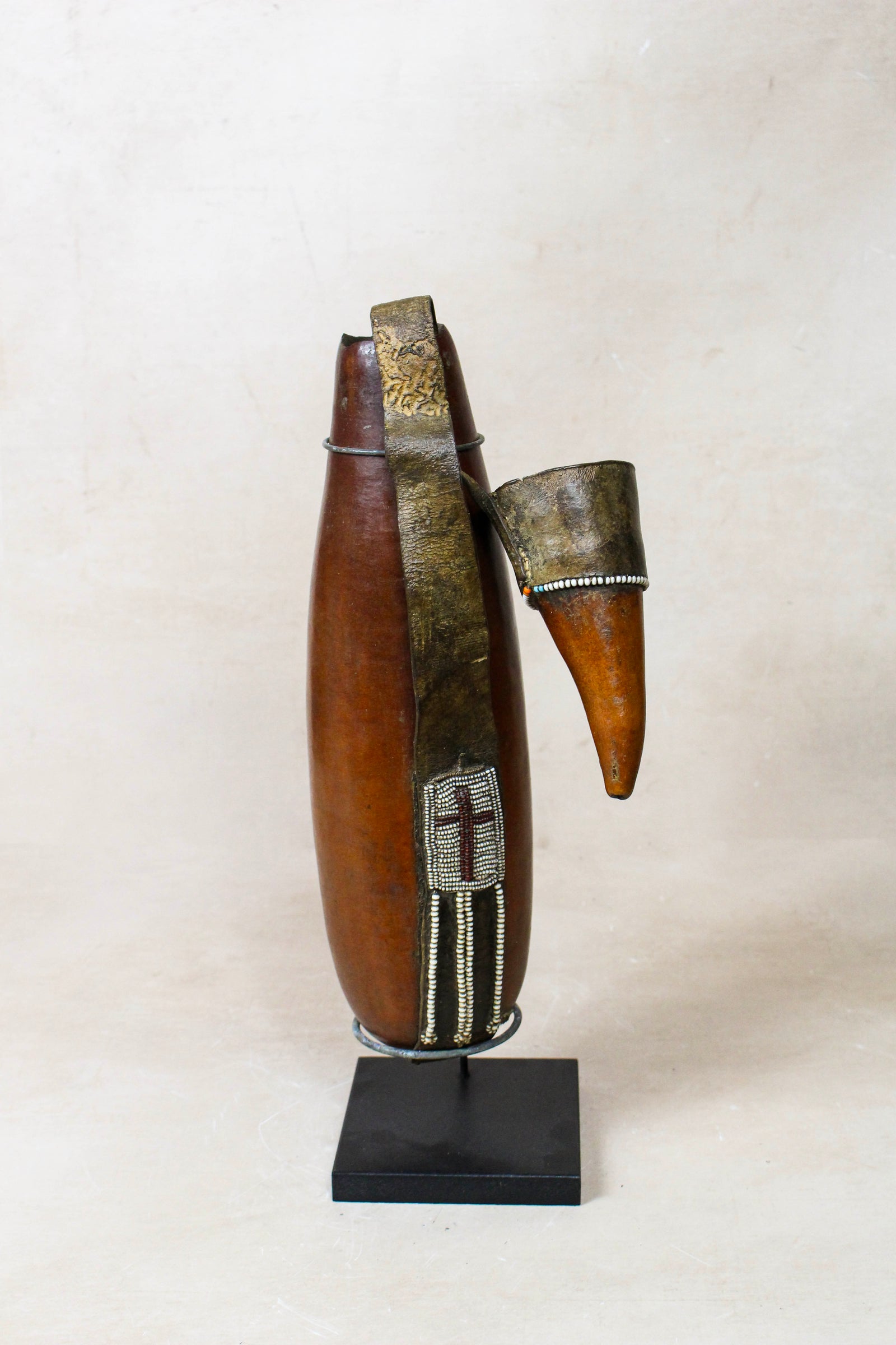 Vintage Beaded Maasai Calabash - Kenya - 52.9