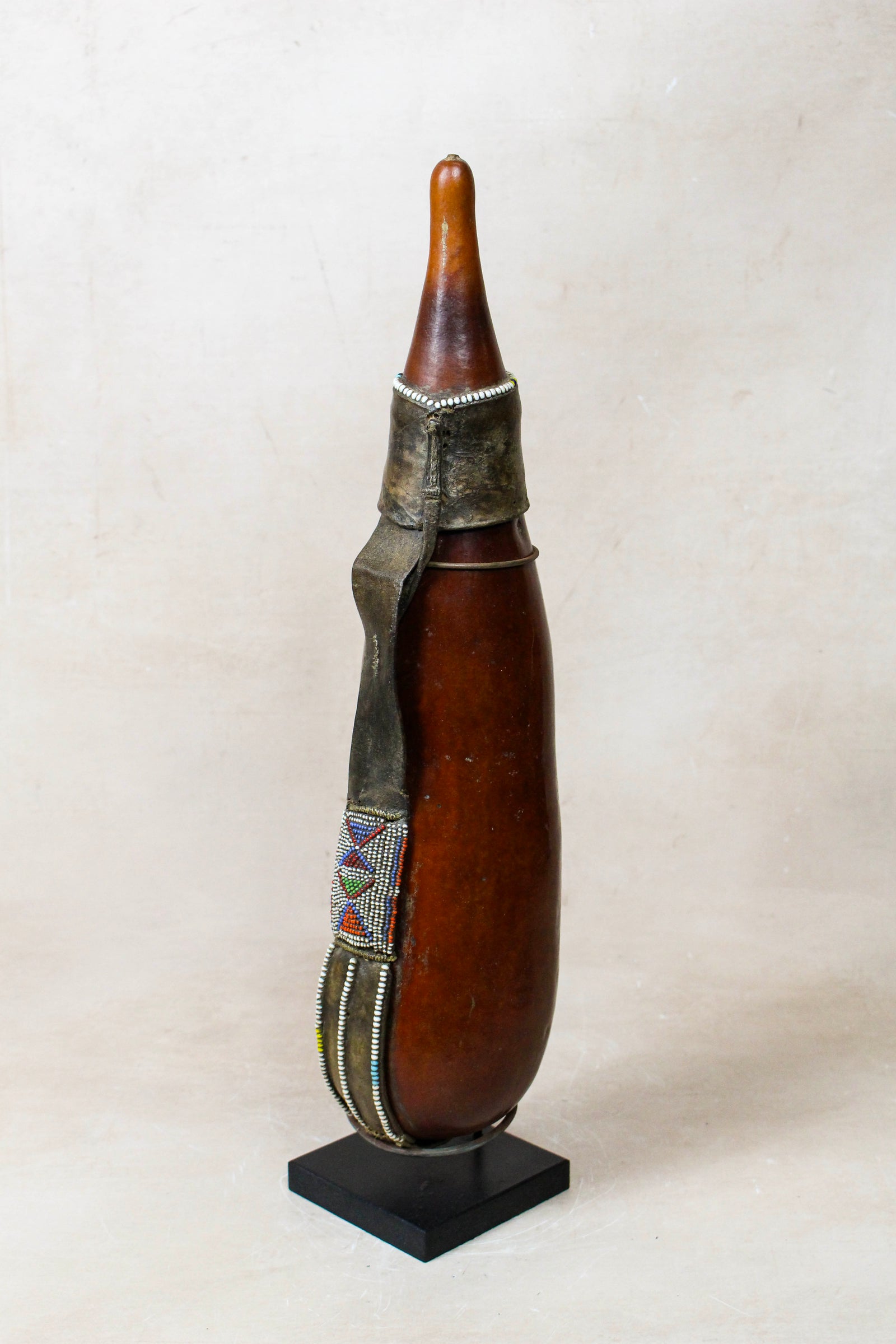 Vintage Beaded Maasai Calabash - Kenya - 52.10