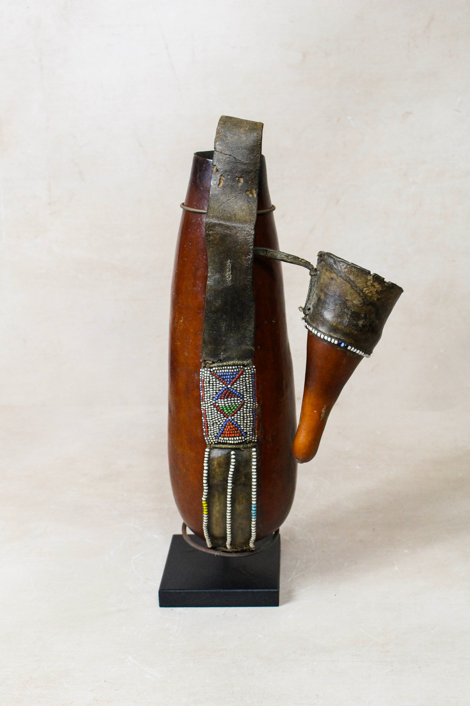 Vintage Beaded Maasai Calabash - Kenya - 52.10