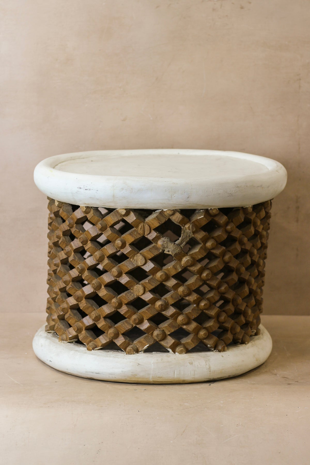 Bamileke Table - White/Natural