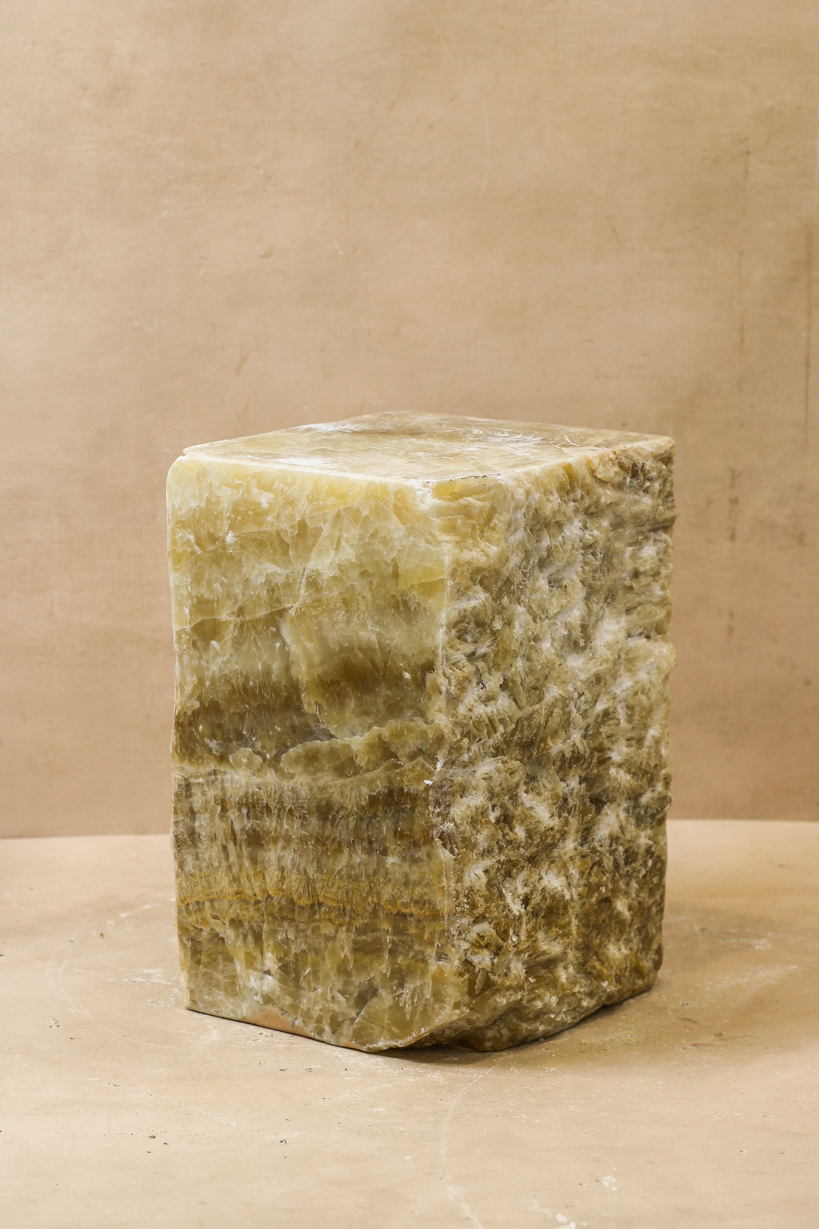 Onyx Side Table Pedestal Raw - Solid - No 4