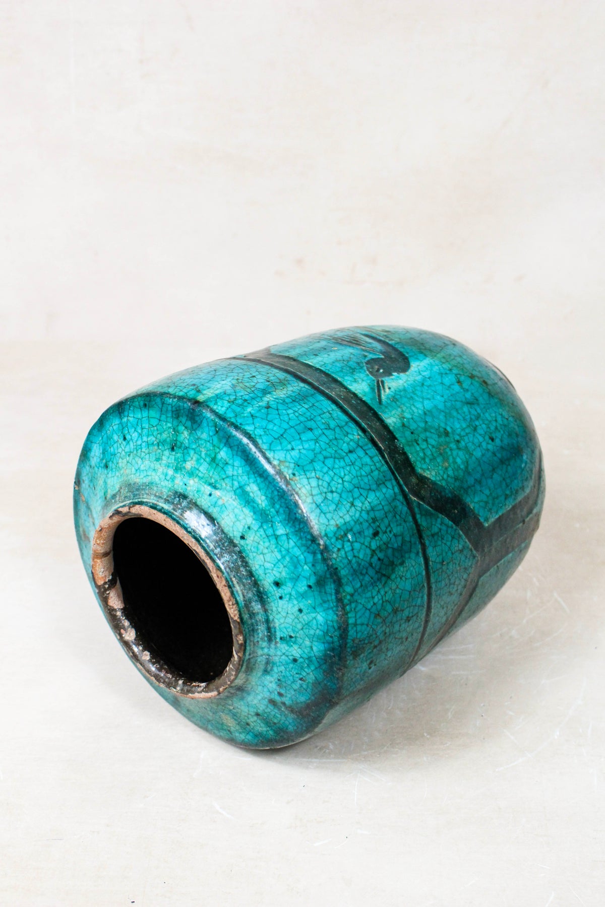 Vintage Emerald Green Pot - EGP 13