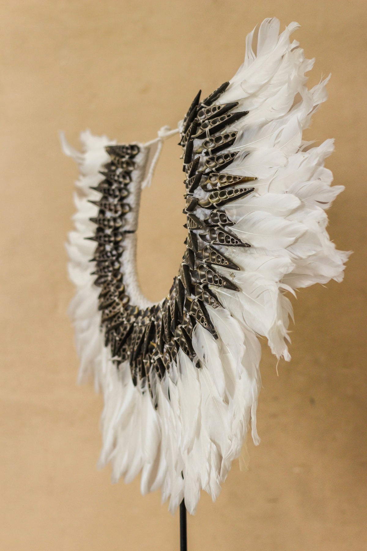 Handmade Feathers and Shell Necklace - 22.7