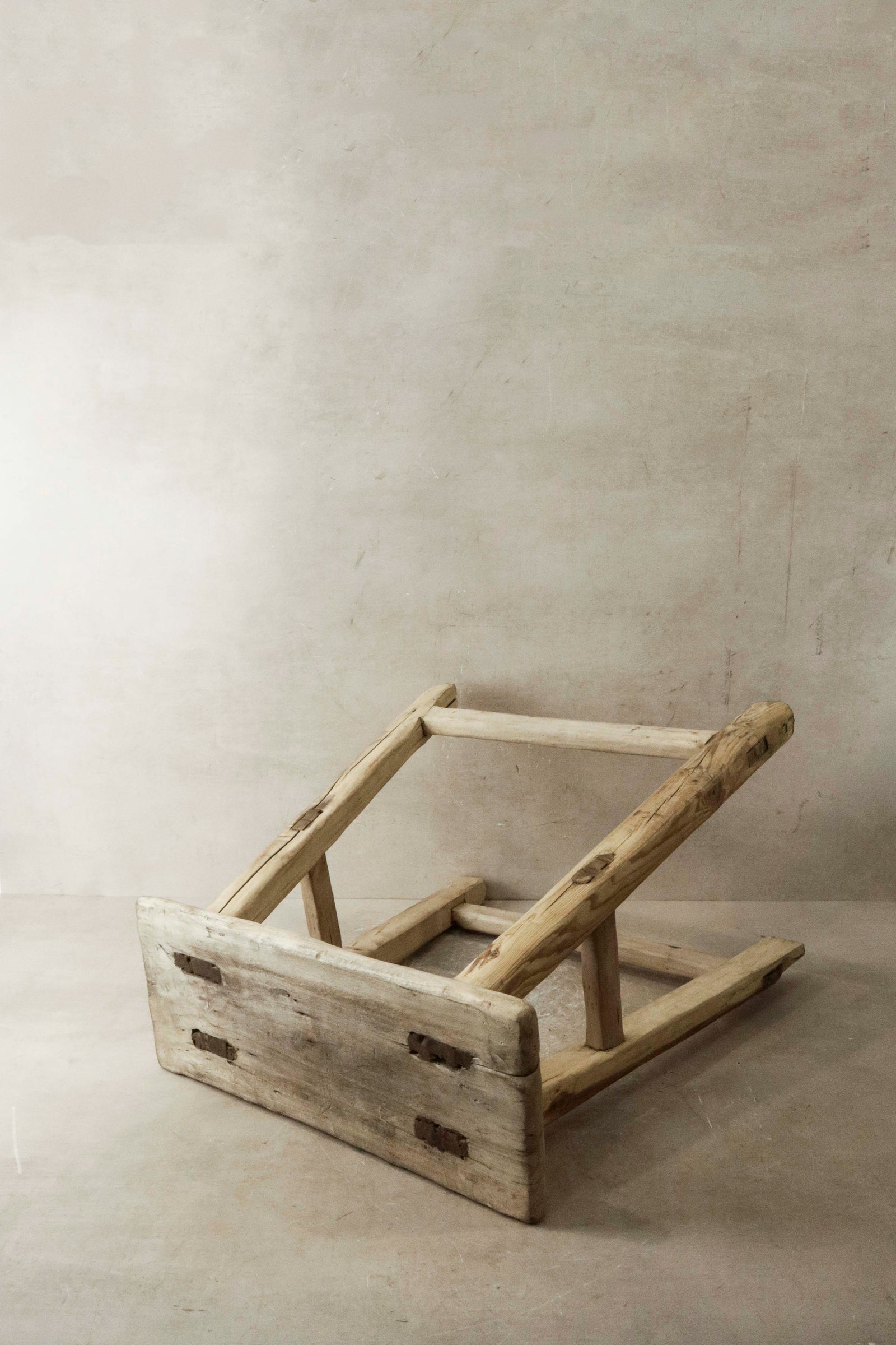 Vintage Rustic Elm Wood Stool - Medium - No 17