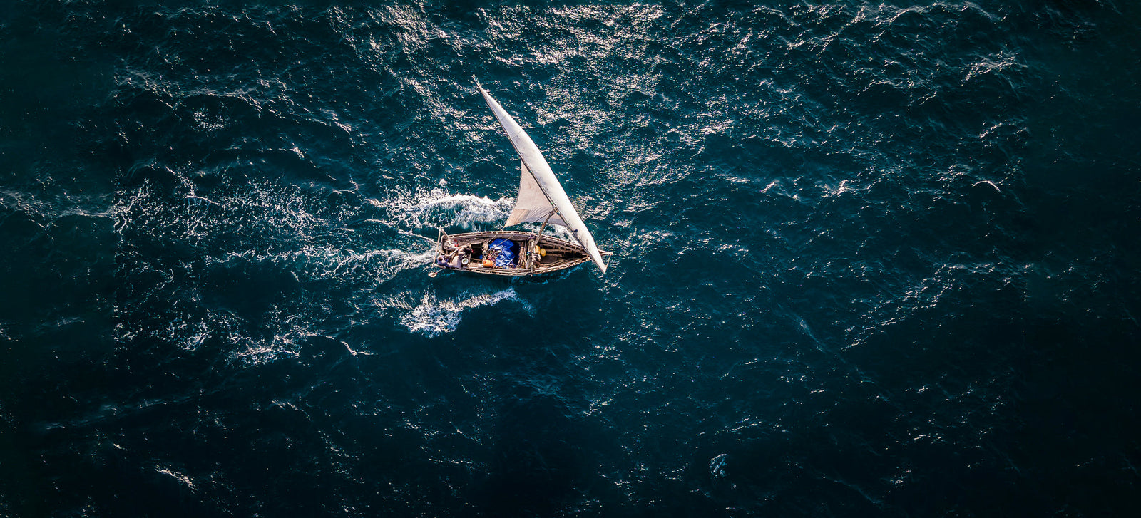 Dhow at sea by Wim van den Heever