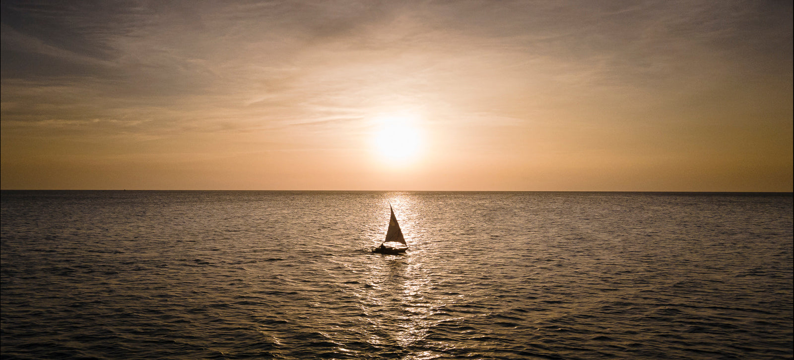 Dhow at sea by Wim van den Heever