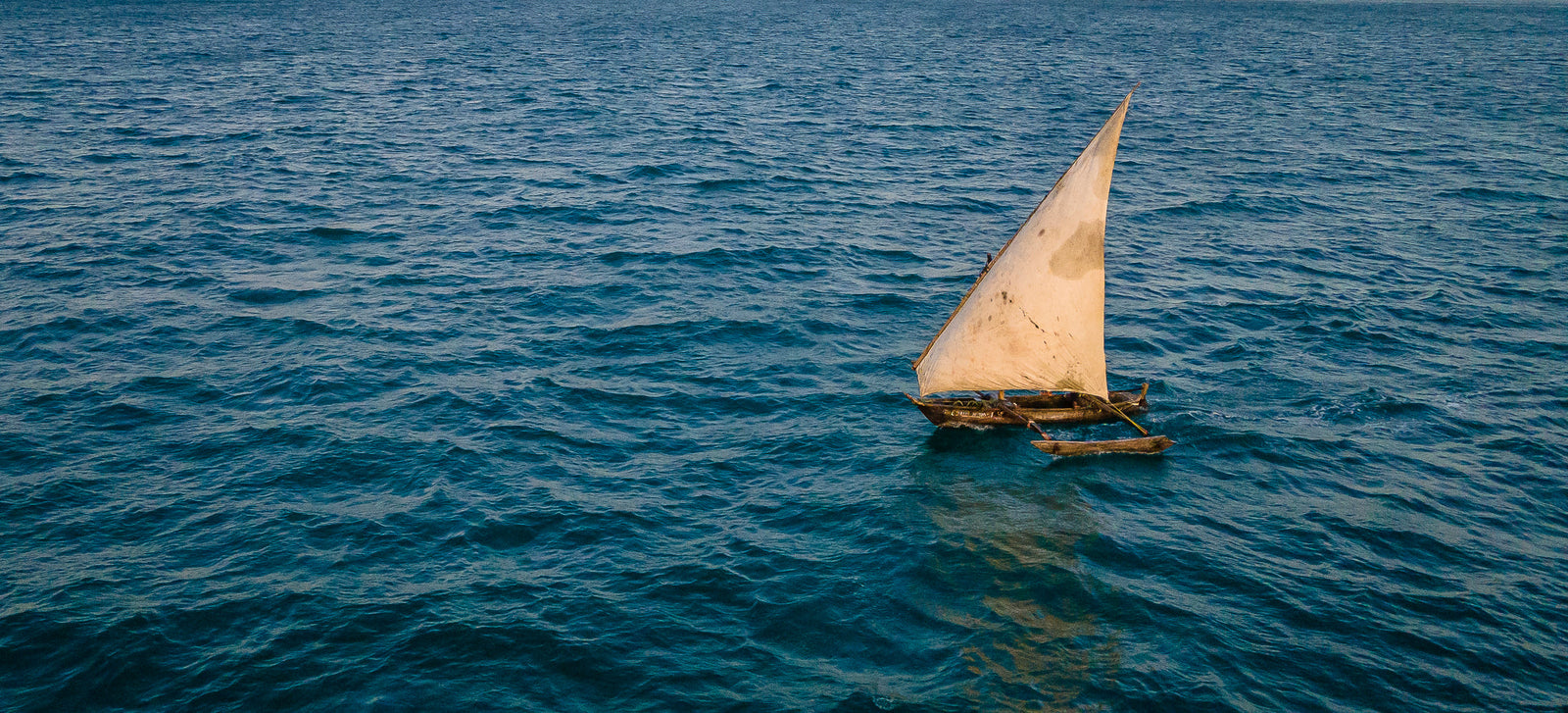 Dhow at sea by Wim van den Heever