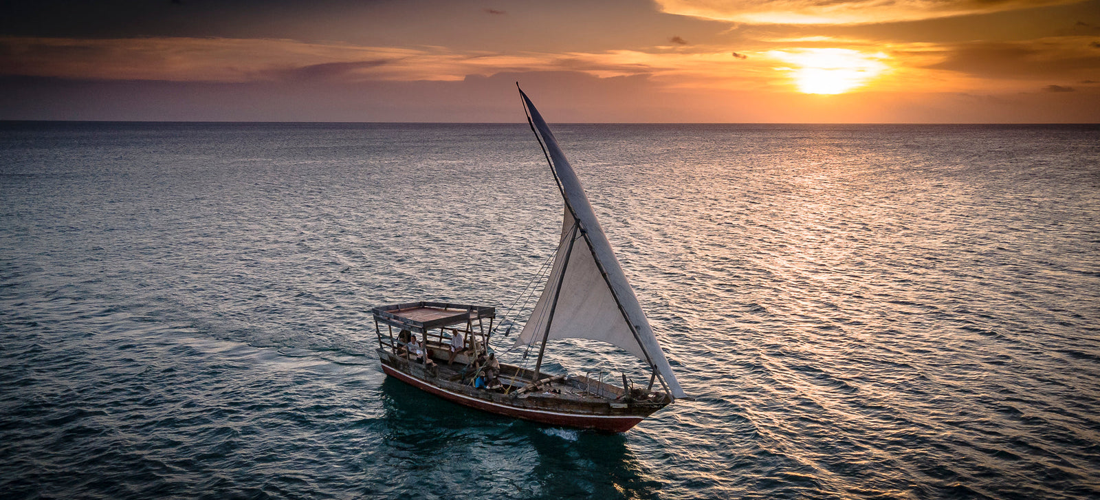 Dhow at sea by Wim van den Heever