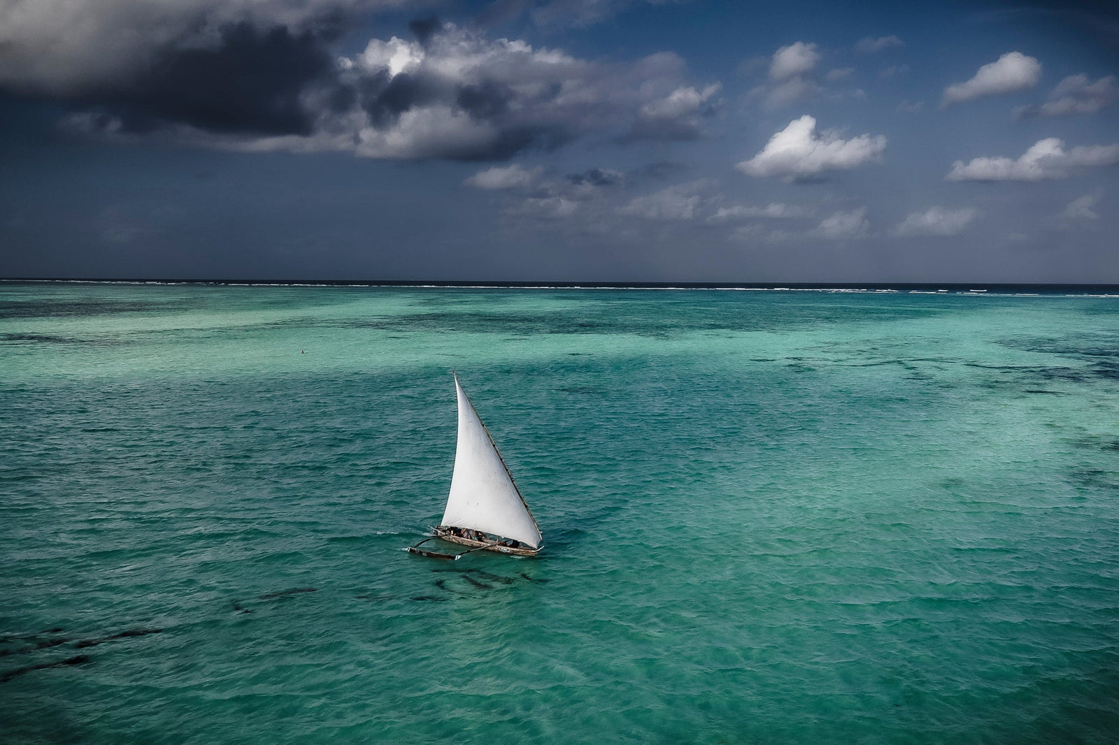 Dhow at sea by Wim van den Heever