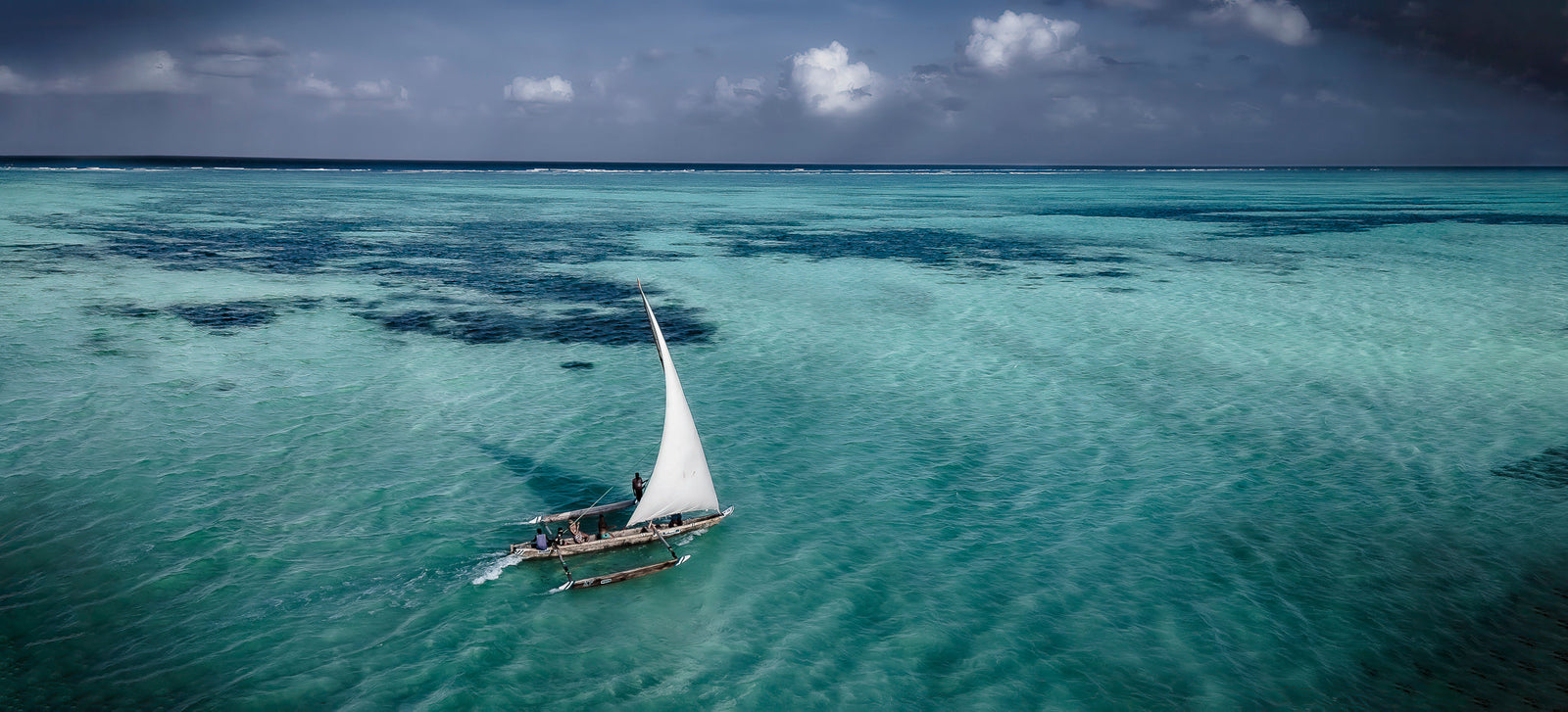 Dhow at sea by Wim van den Heever