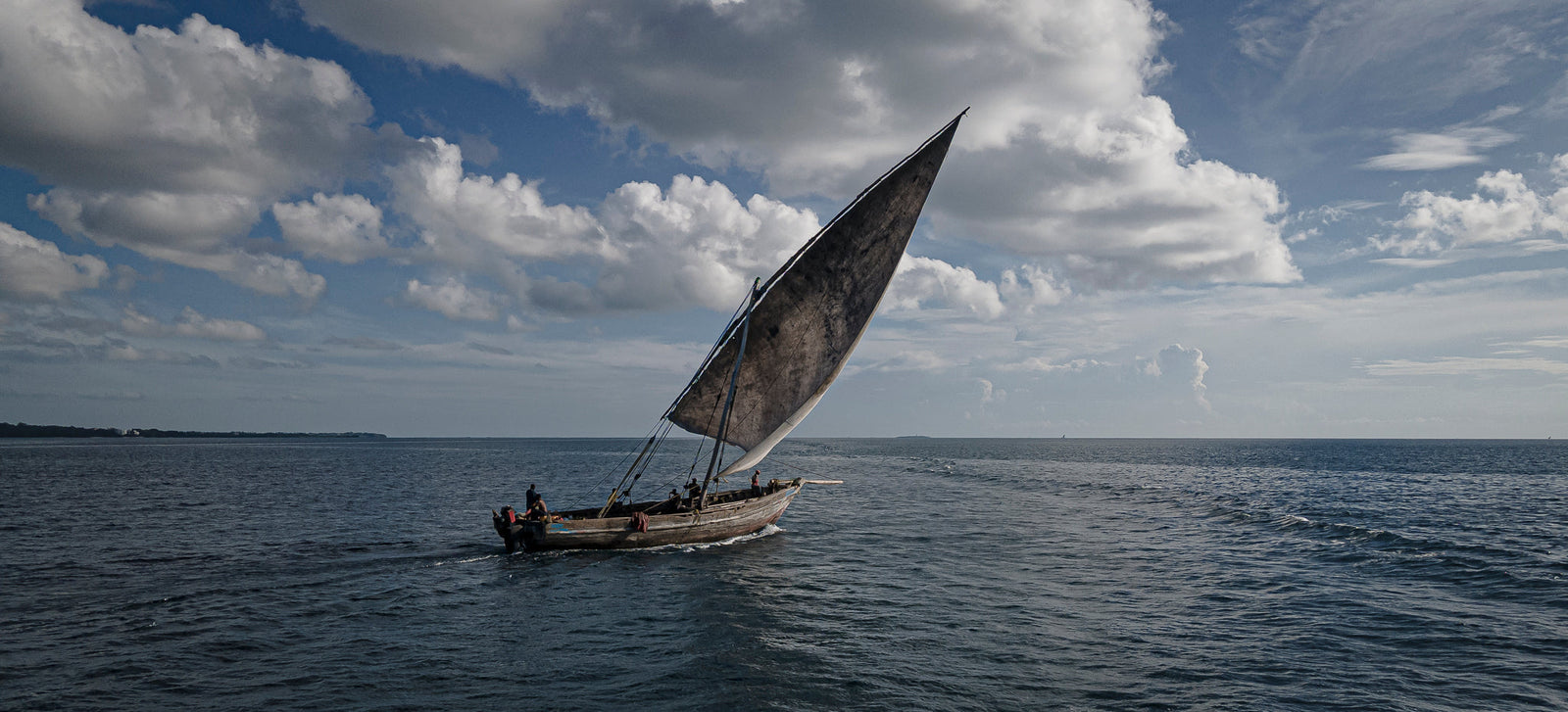Dhow at sea by Wim van den Heever