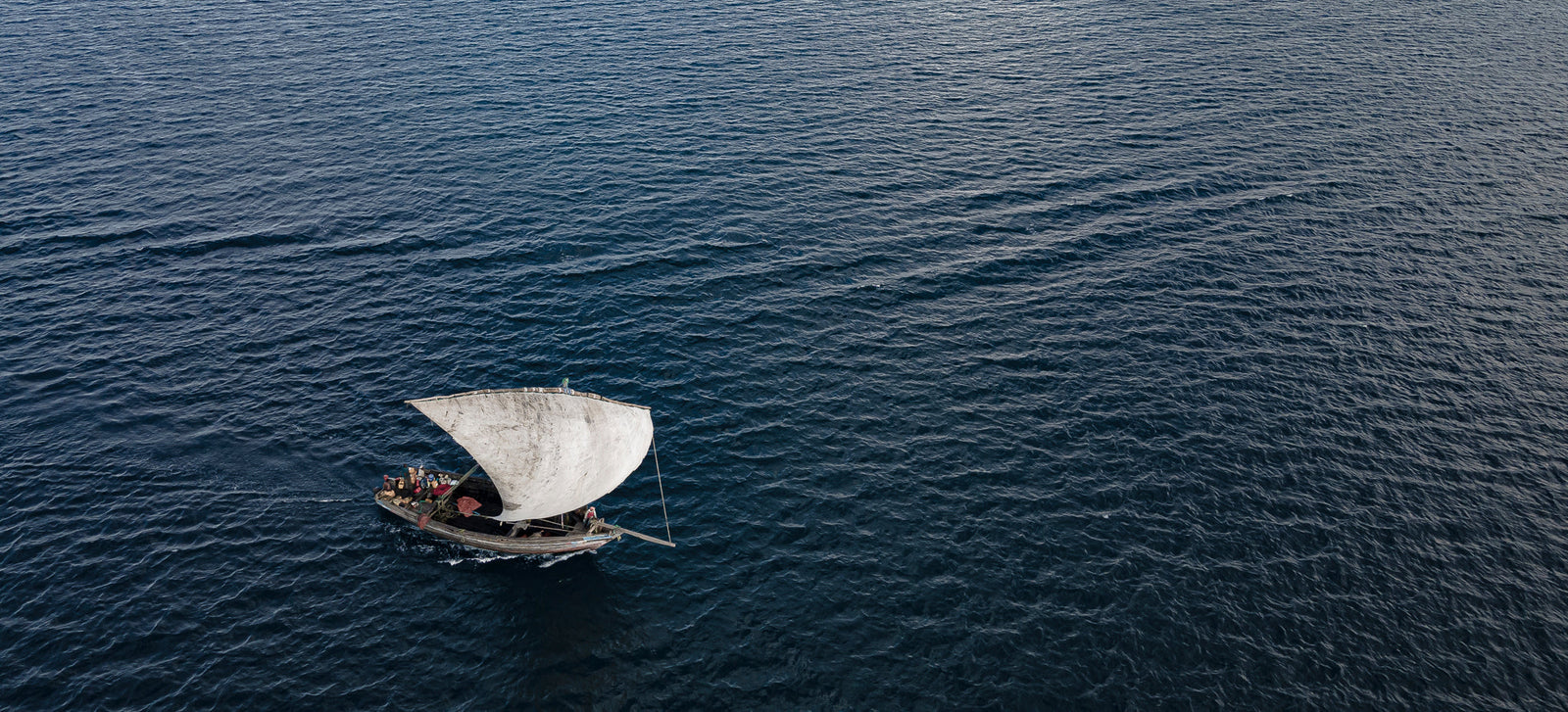 Dhow at sea by Wim van den Heever