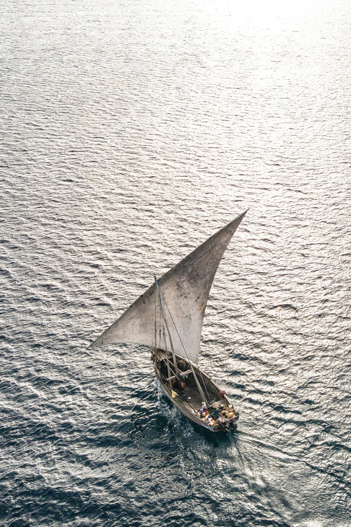 Dhow at sea by Wim van den Heever