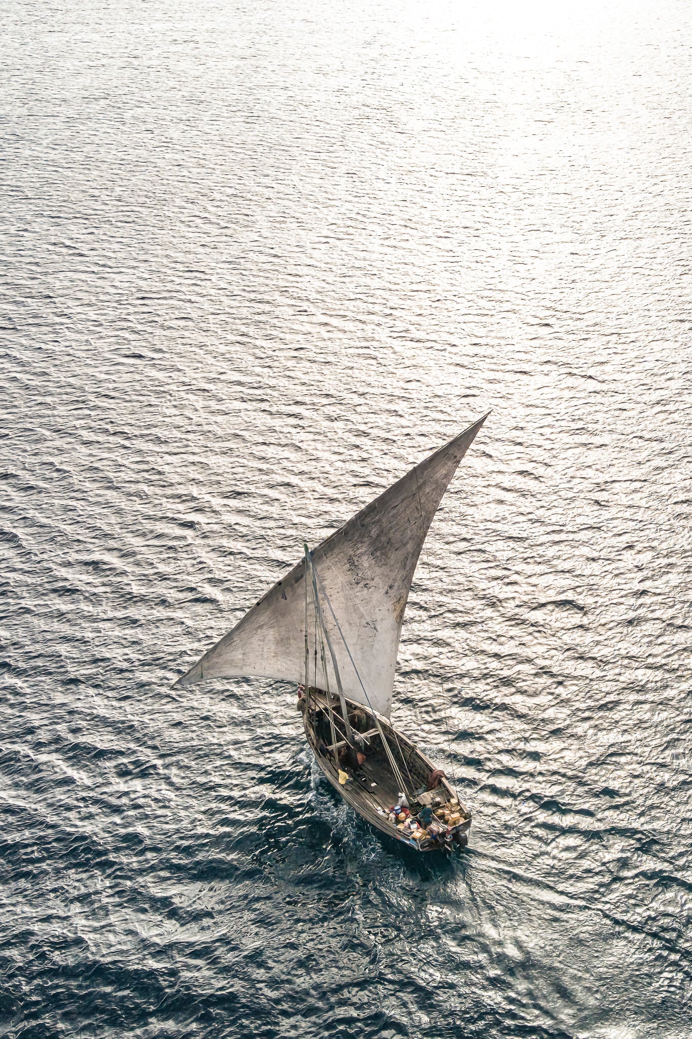 Dhow at sea by Wim van den Heever