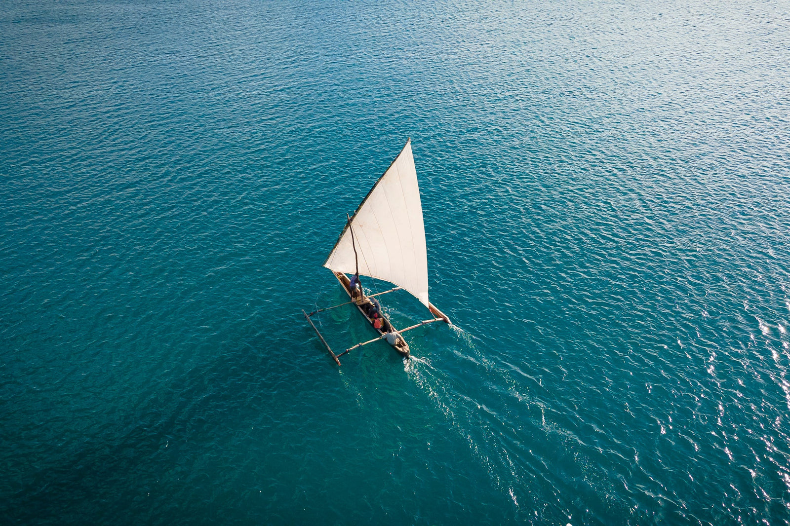 Dhow at sea by Wim van den Heever