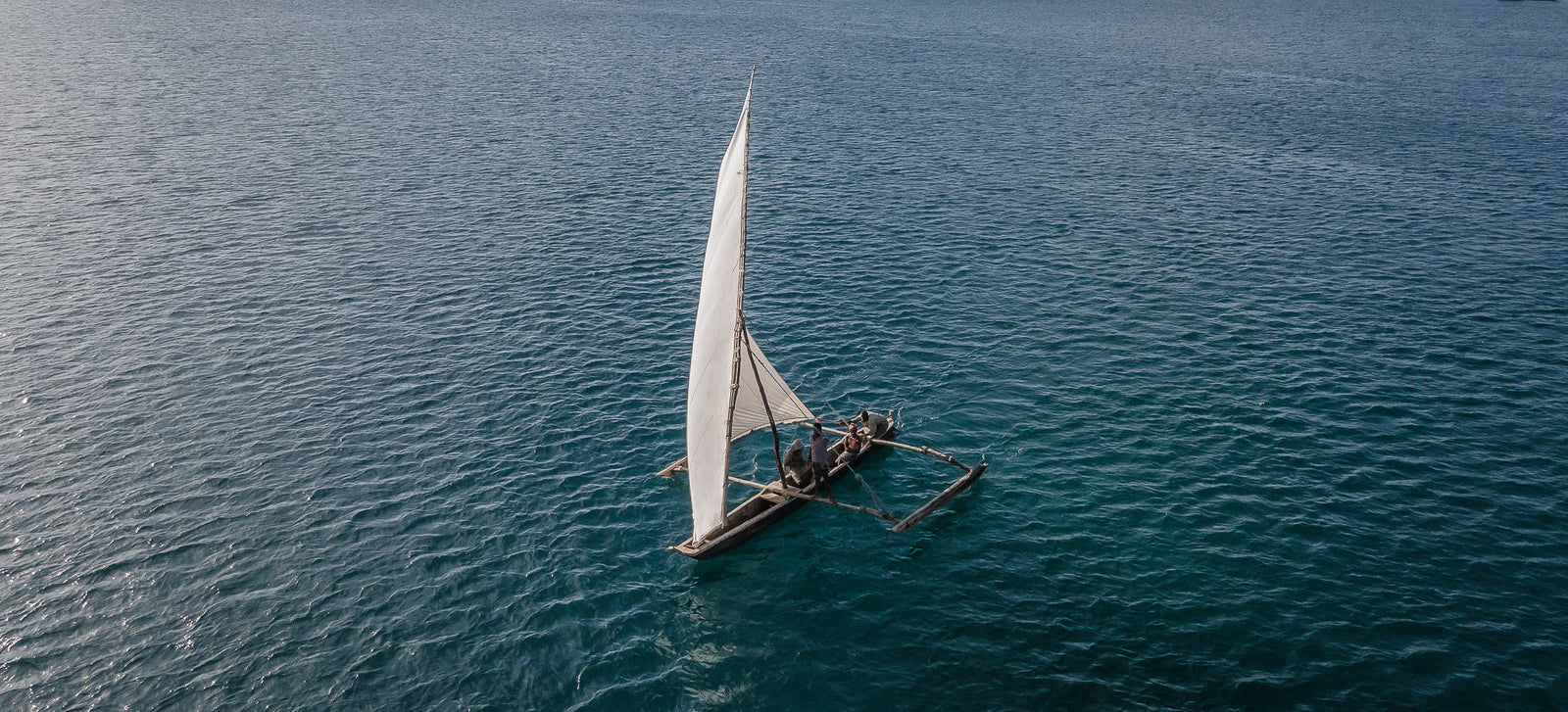 Dhow at sea by Wim van den Heever