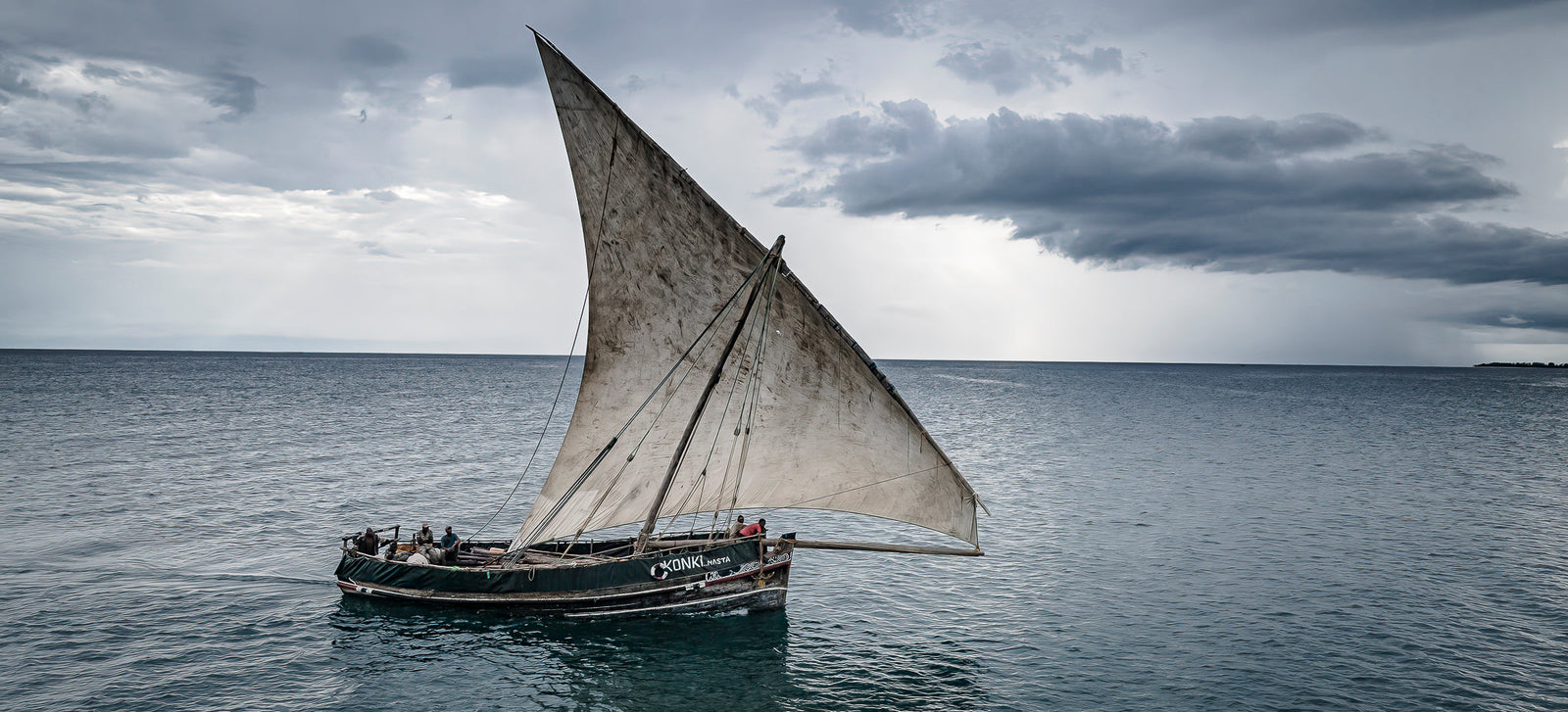 Dhow at sea by Wim van den Heever