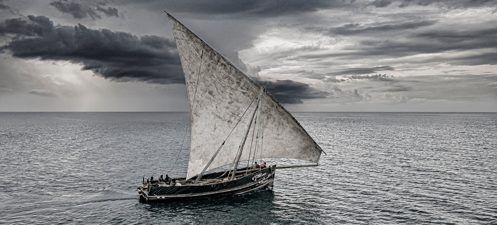 Dhow at sea by Wim van den Heever