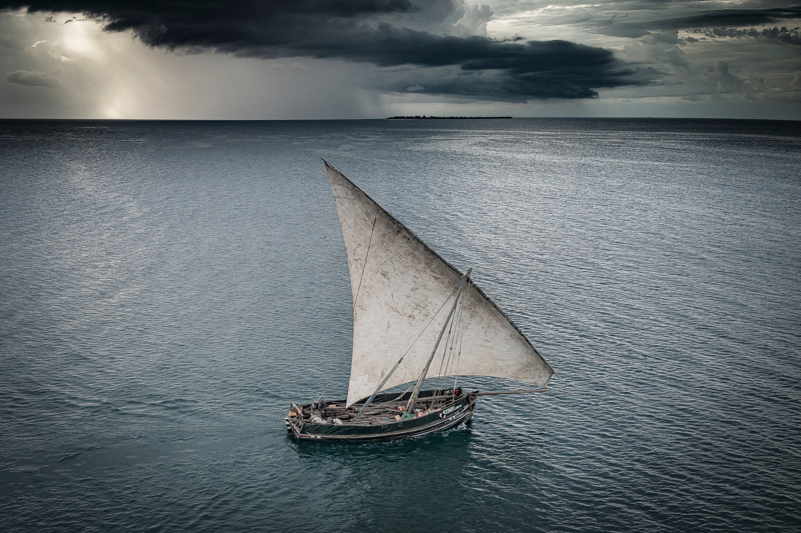 Dhow at sea by Wim van den Heever