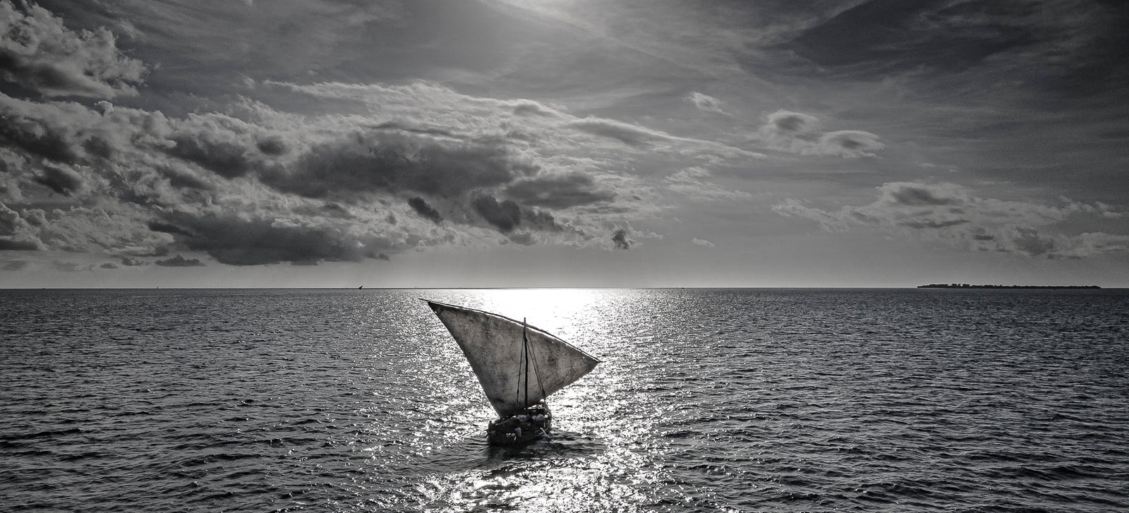 Dhow at sea by Wim van den Heever