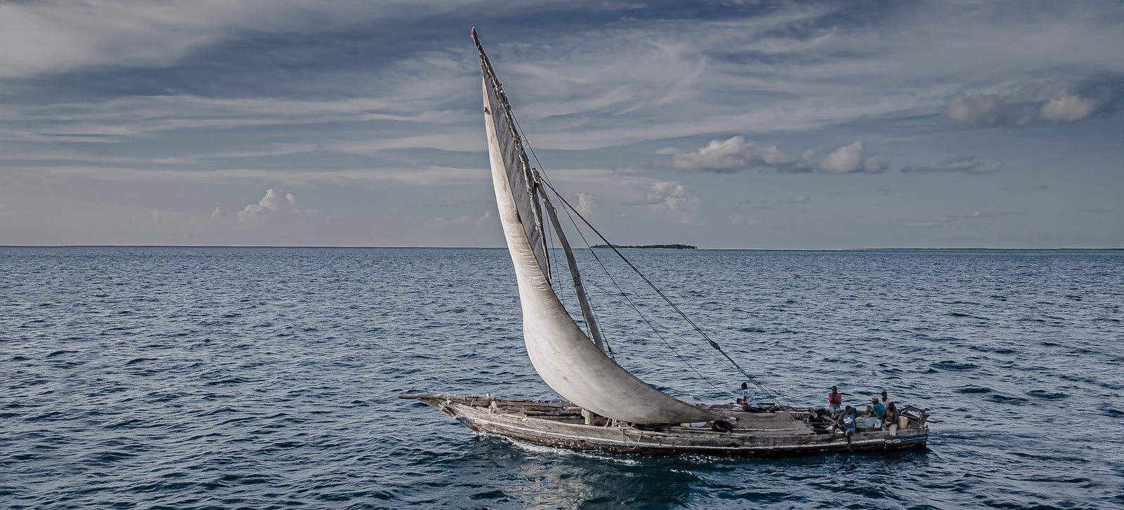 Dhow at sea by Wim van den Heever
