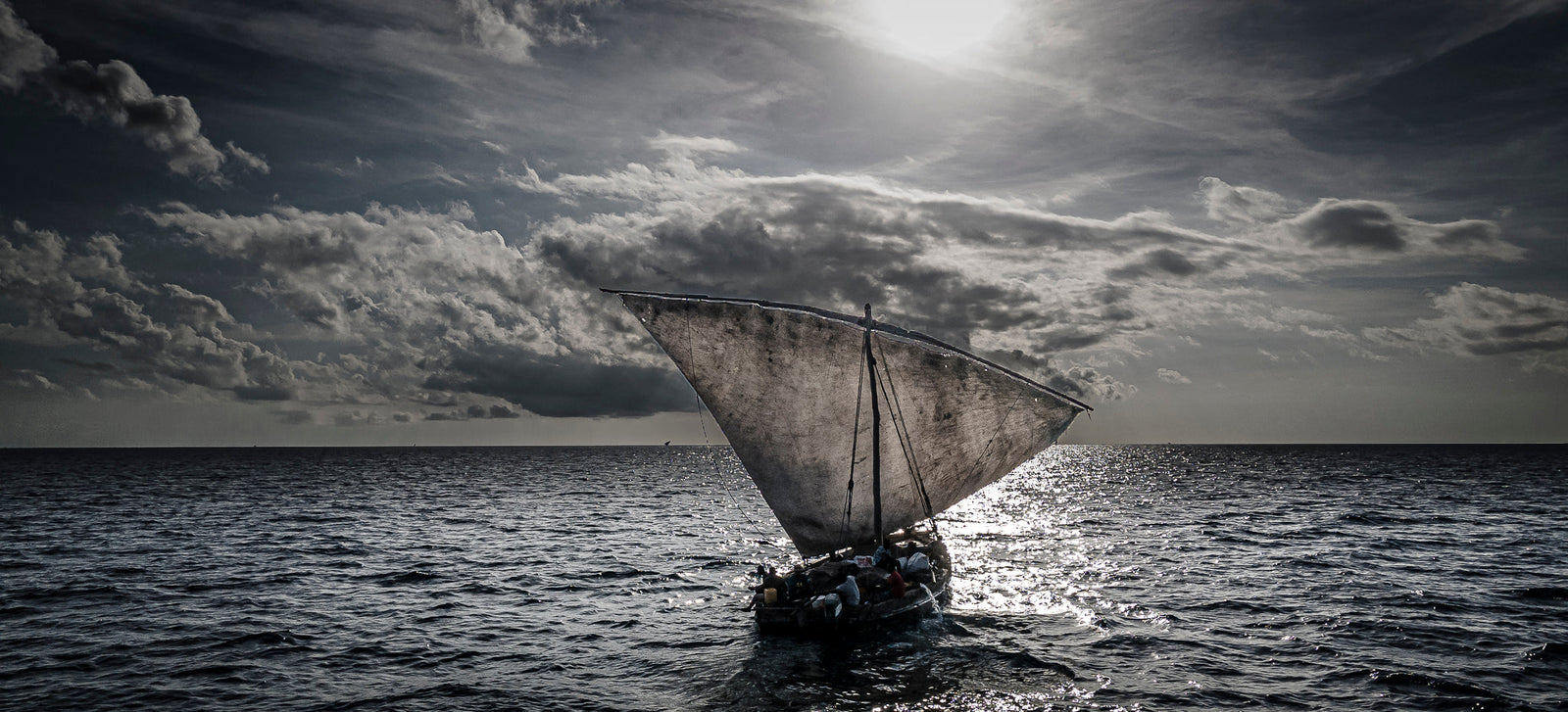Dhow at sea by Wim van den Heever