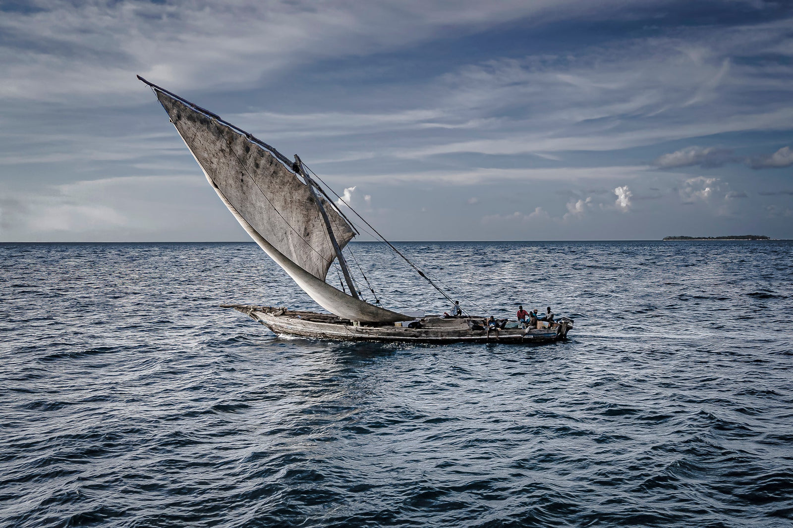 Dhow at sea by Wim van den Heever