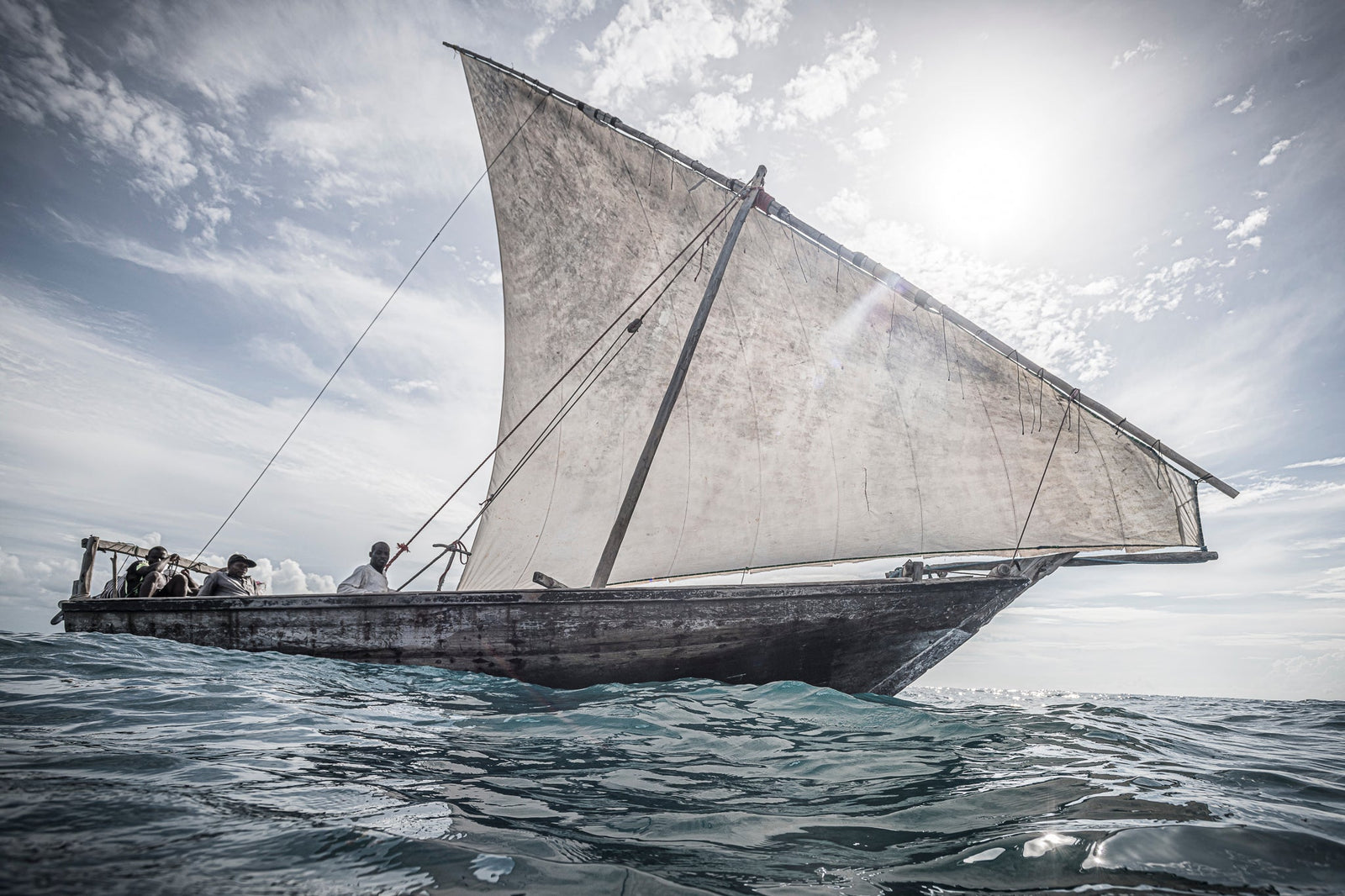 Dhow at sea by Wim van den Heever